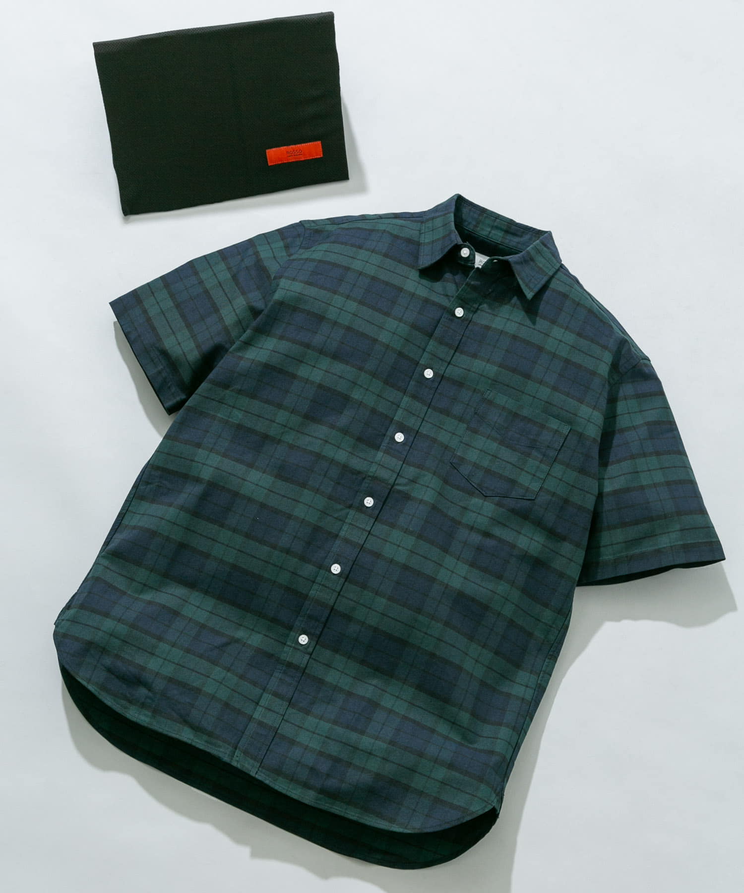 『WEB限定』『抗菌/消臭』『XXLサイズあり』ハイパフォーマンスオックス半袖シャツ BLK WATCH S