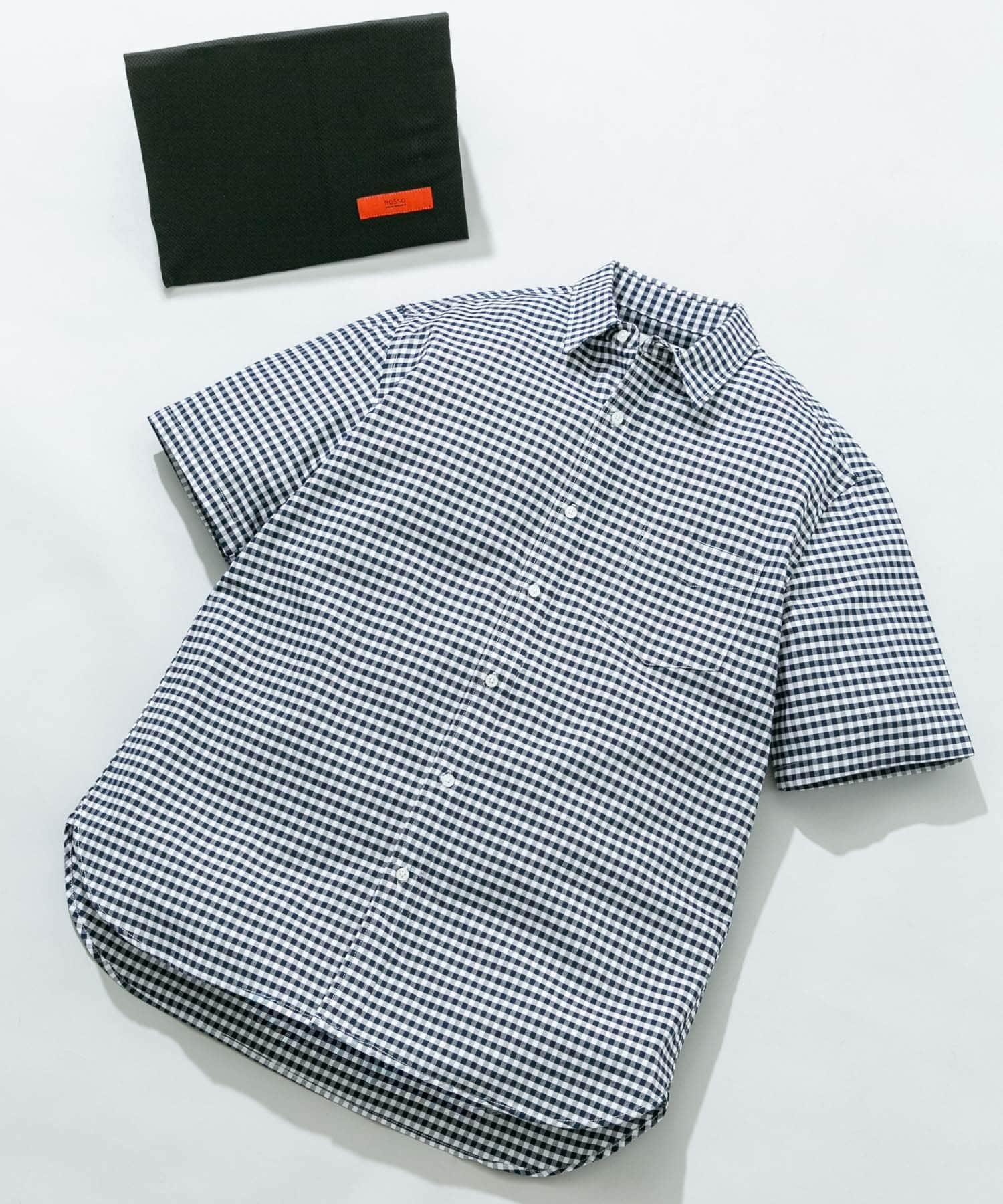 『WEB限定』『抗菌/消臭』『XXLサイズあり』ハイパフォーマンスオックス半袖シャツ NAVY CHECK S