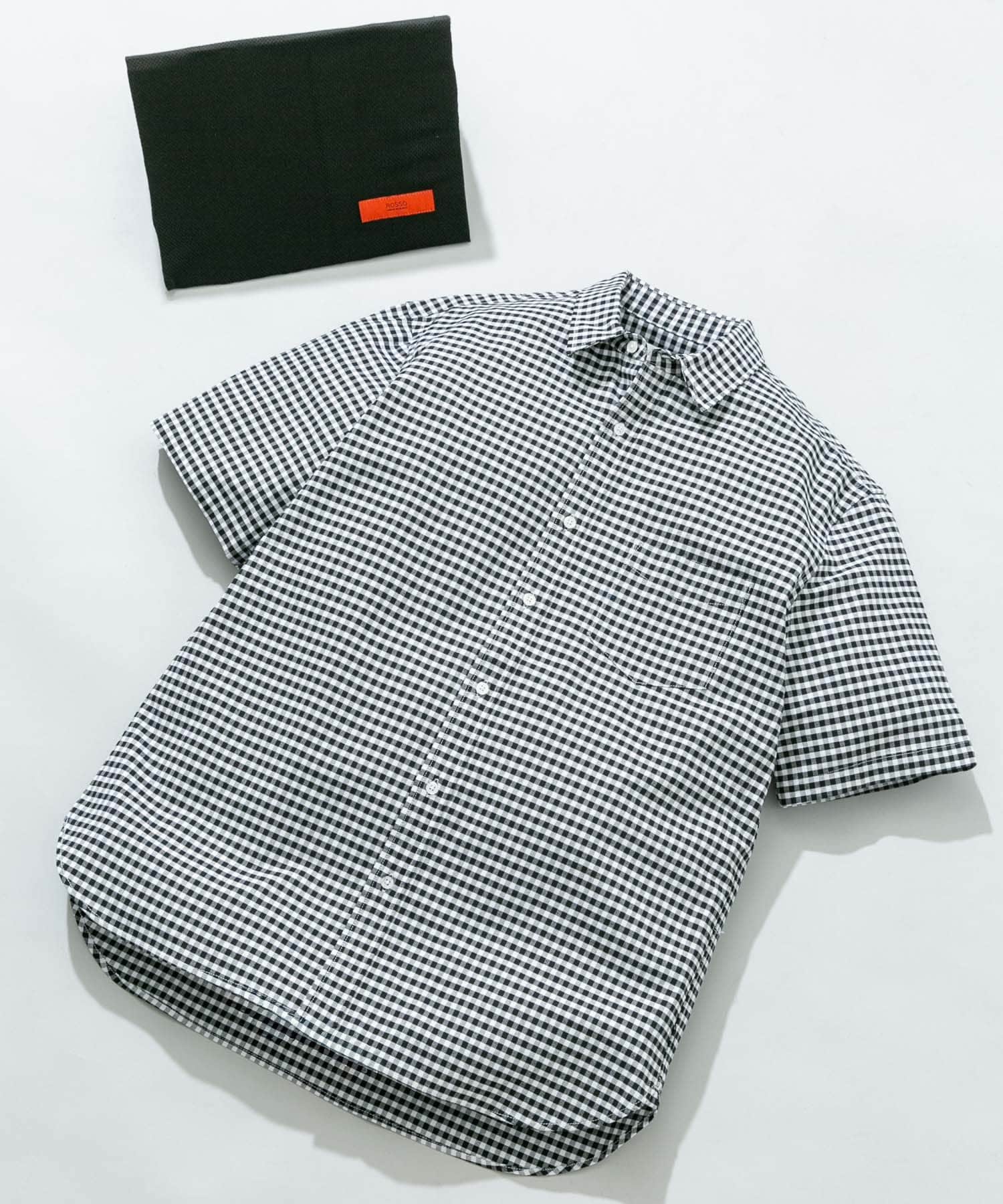 『WEB限定』『抗菌/消臭』『XXLサイズあり』ハイパフォーマンスオックス半袖シャツ BLK CHECK S