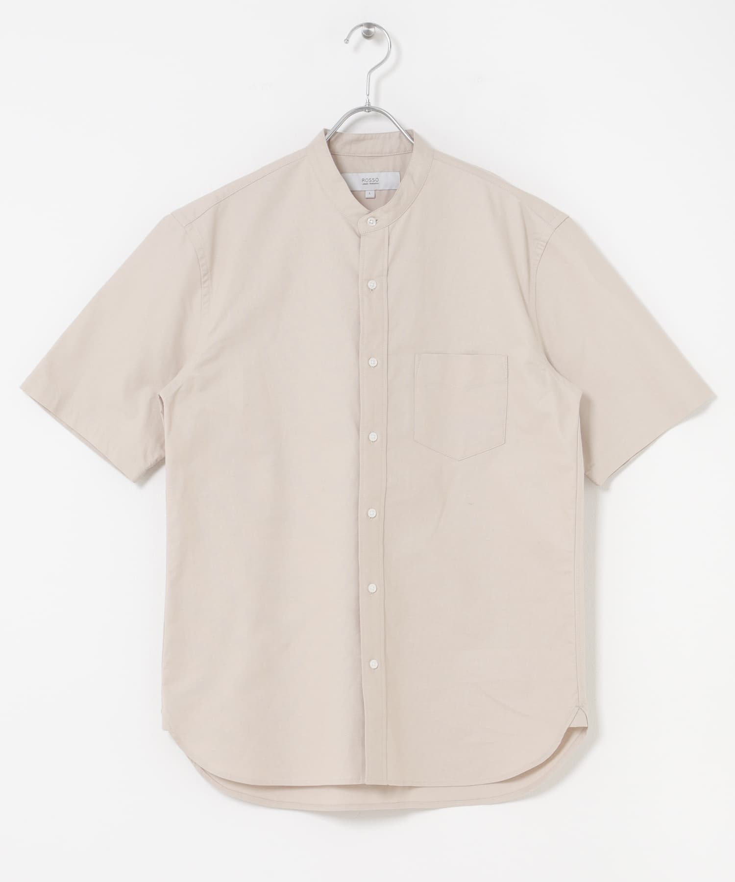 『WEB限定』『抗菌/消臭』『XXLサイズあり』ハイパフォーマンスバンドカラー半袖シャツ BEIGE S