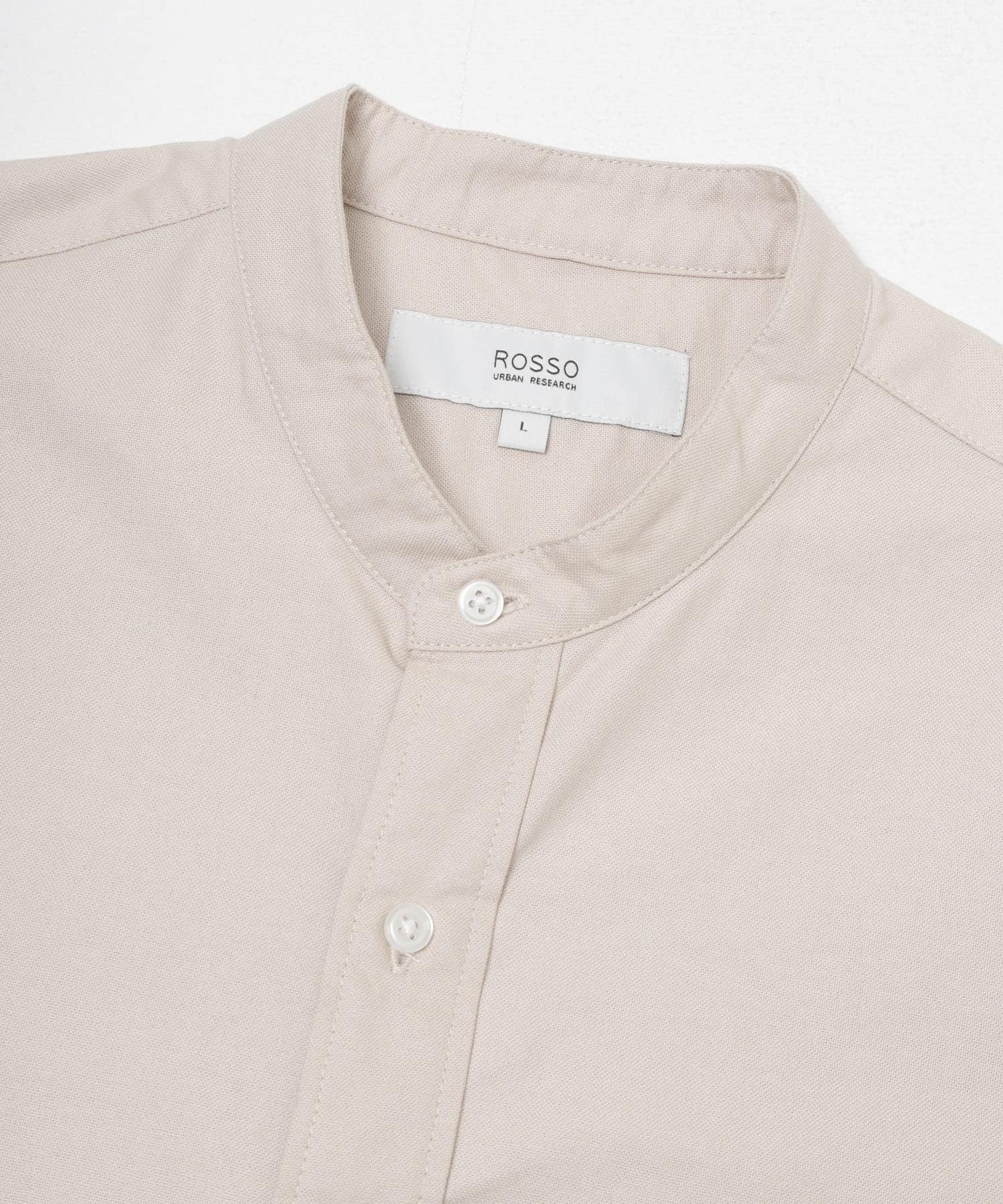 『WEB限定』『抗菌/消臭』『XXLサイズあり』ハイパフォーマンスバンドカラー半袖シャツ BEIGE S