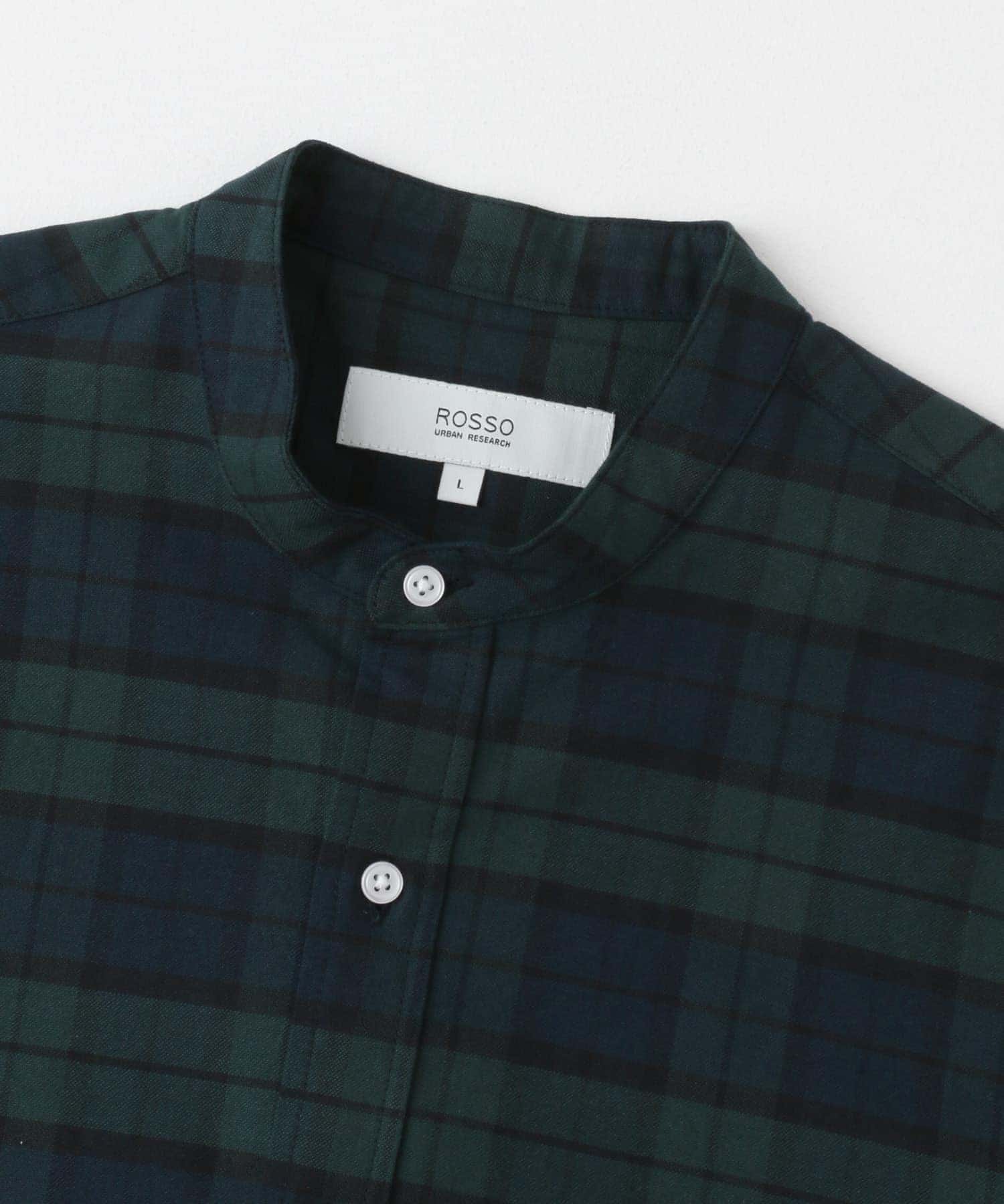 『WEB限定』『抗菌/消臭』『XXLサイズあり』ハイパフォーマンスバンドカラー半袖シャツ BLK WATCH S