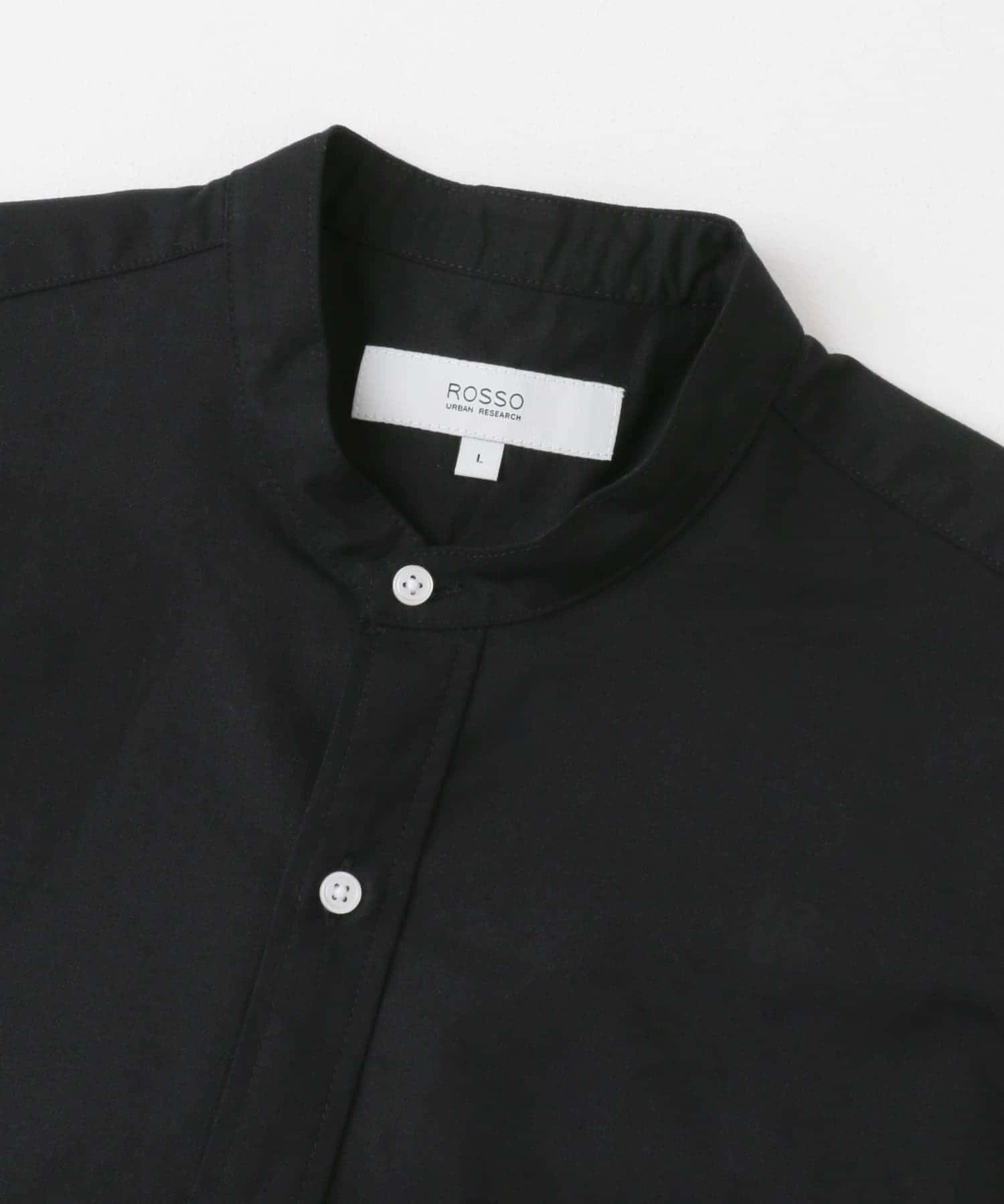 『WEB限定』『抗菌/消臭』『XXLサイズあり』ハイパフォーマンスバンドカラー半袖シャツ BLACK S