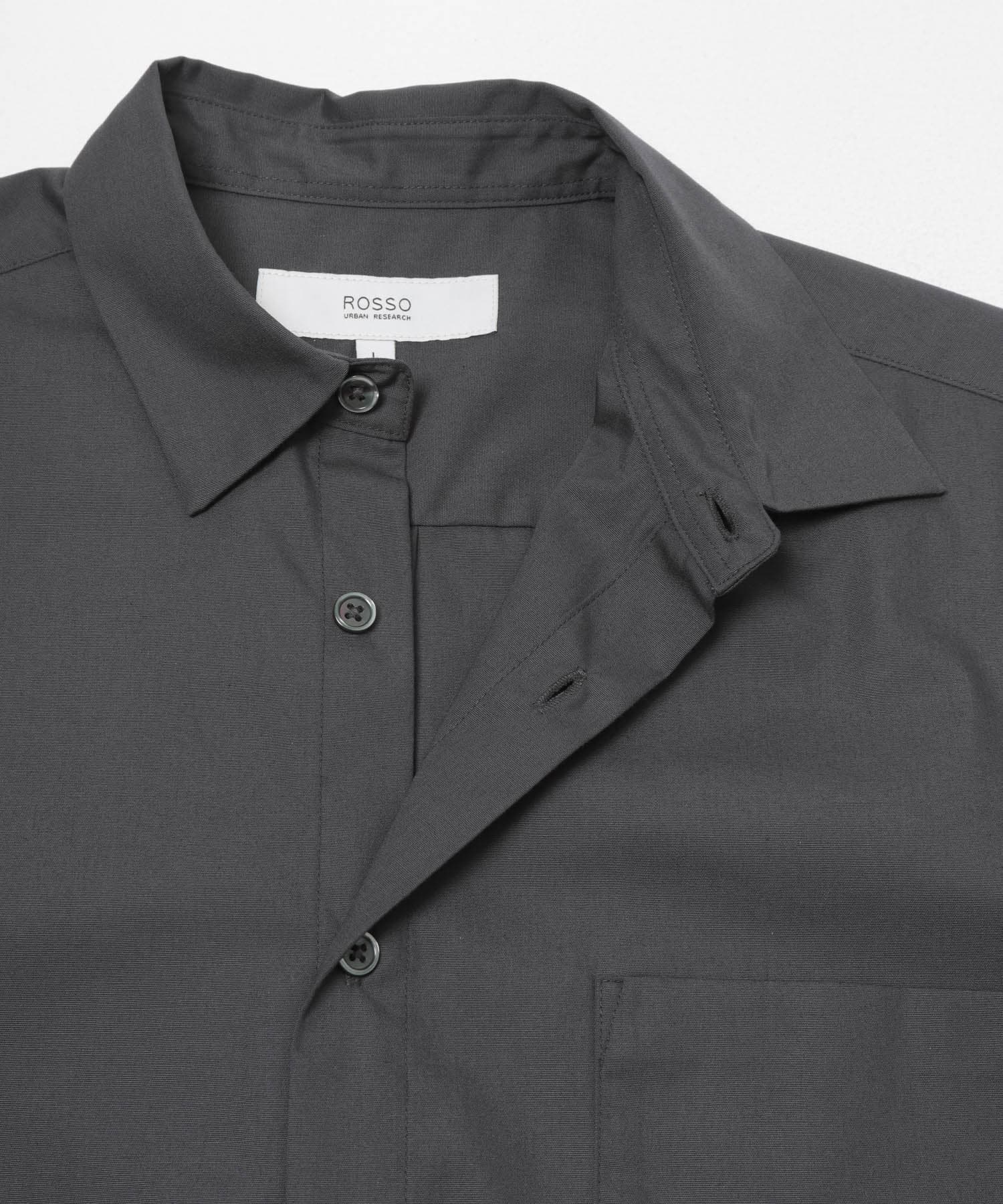『XLサイズあり』アーバンリラックスブロード半袖シャツ CHARCOAL S