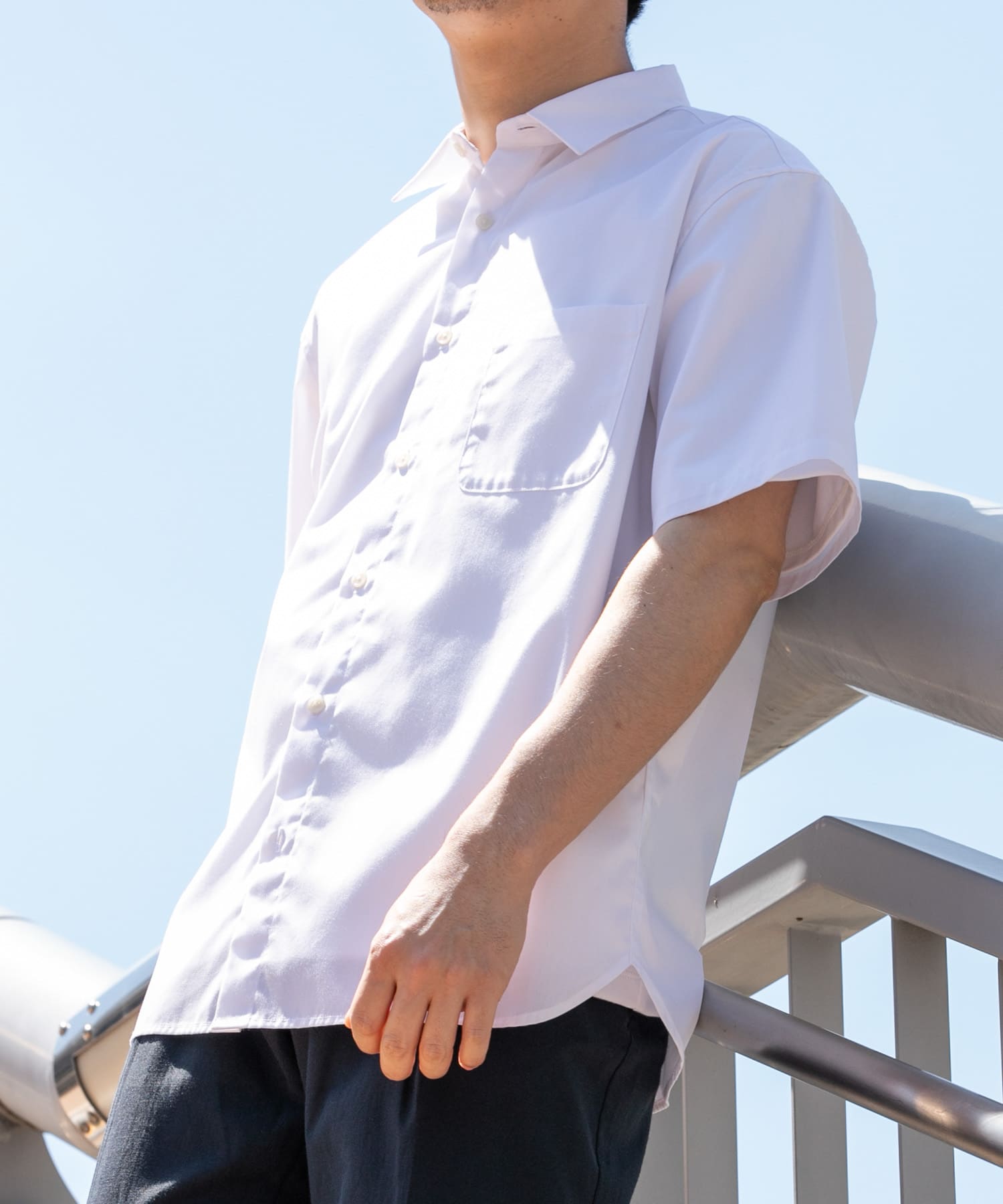 『XLサイズあり』『防シワ/防臭』アーバンリラックスブロード半袖シャツ