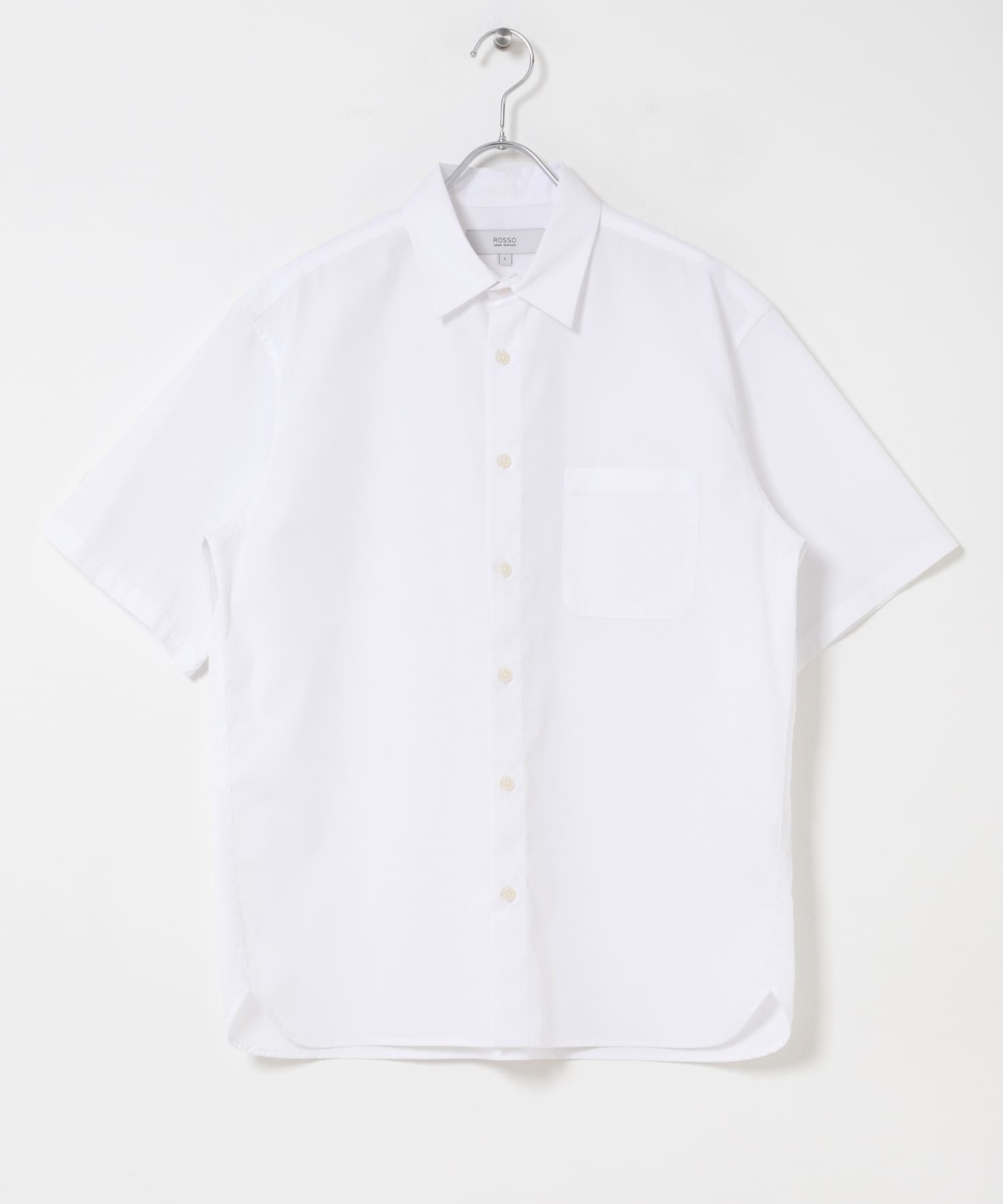 『XLサイズあり』アーバンリラックスブロード半袖シャツ WHITE S