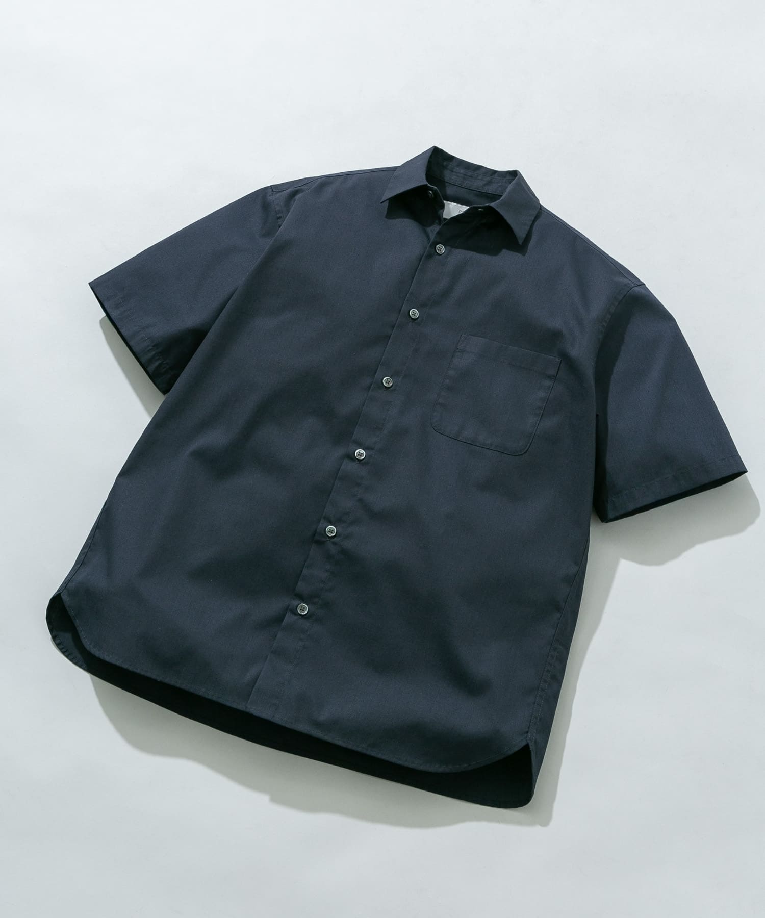 『XLサイズあり』『防シワ/防臭』アーバンリラックスブロード半袖シャツ NAVY S