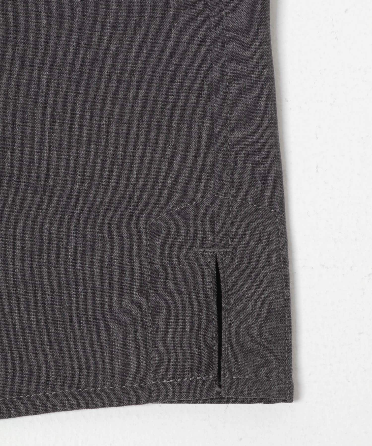 『セットアップ対応』『防シワ』サマーウール調キューバシャツ GRAY M