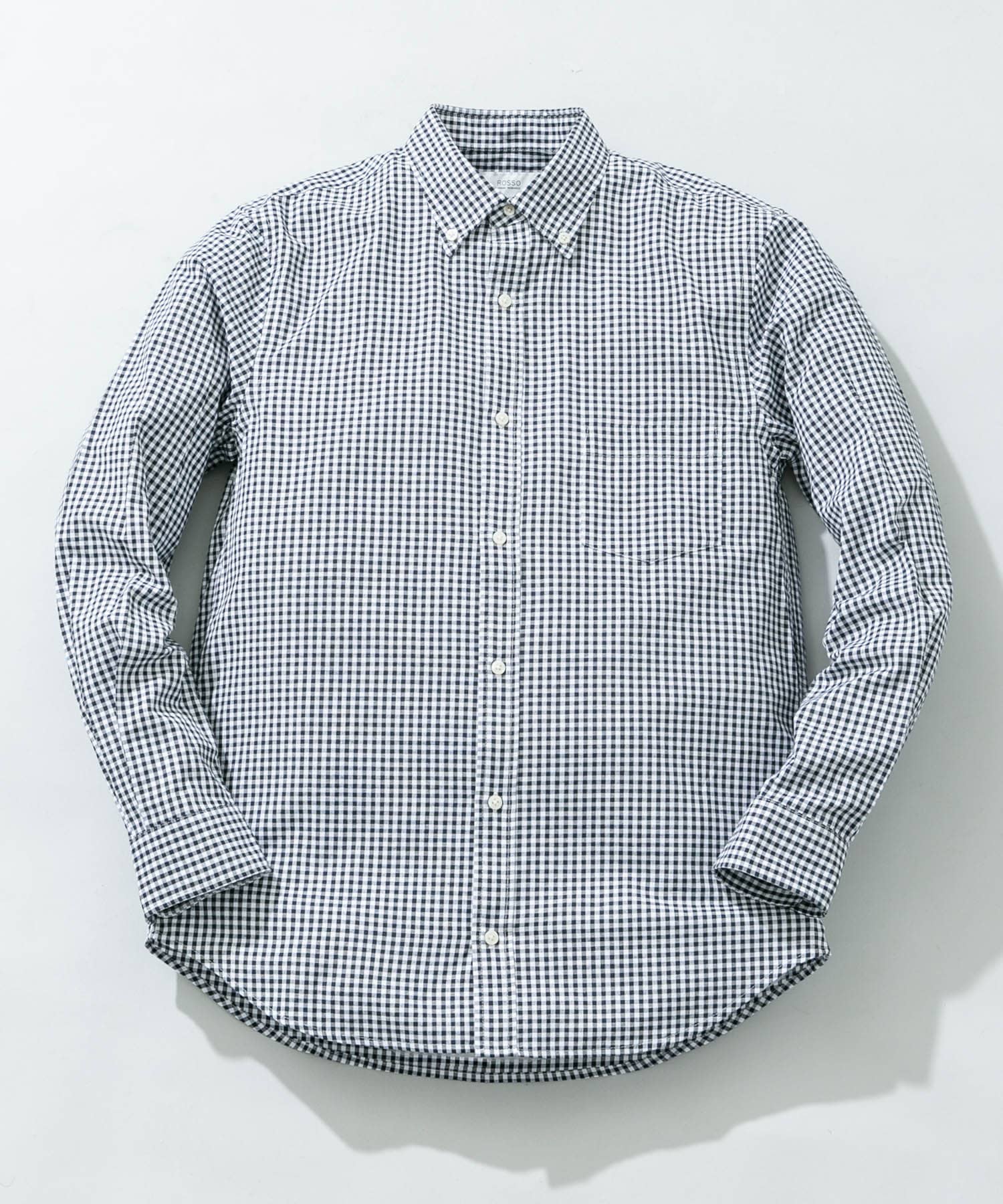 『WEB限定』『イージーケア』『XLサイズあり』ハイパフォーマンスリネンボタンダウンシャツ NAVY CHK S