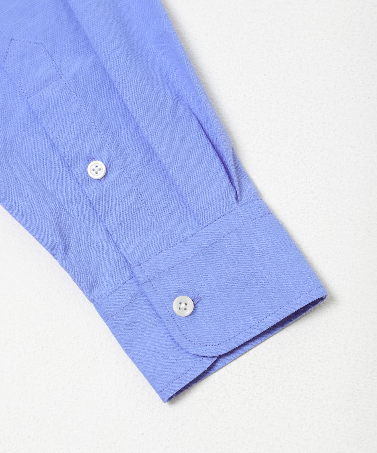 『WEB限定』『イージーケア』『XLサイズあり』アーバンリラックスリネンバンドシャツ BLUE S