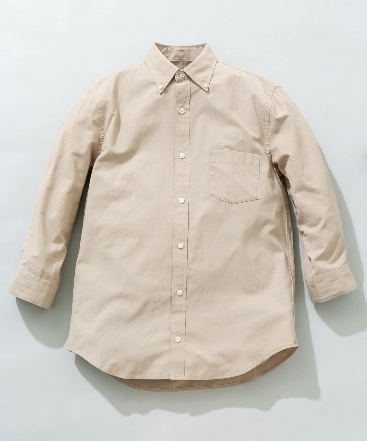『イージーケア』ハイパフォーマンスリネン七分袖シャツ BEIGE S