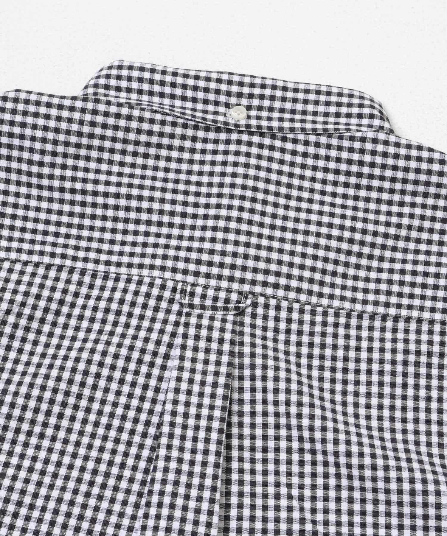 ハイパフォーマンスリネン七分袖シャツ NAVY CHK S