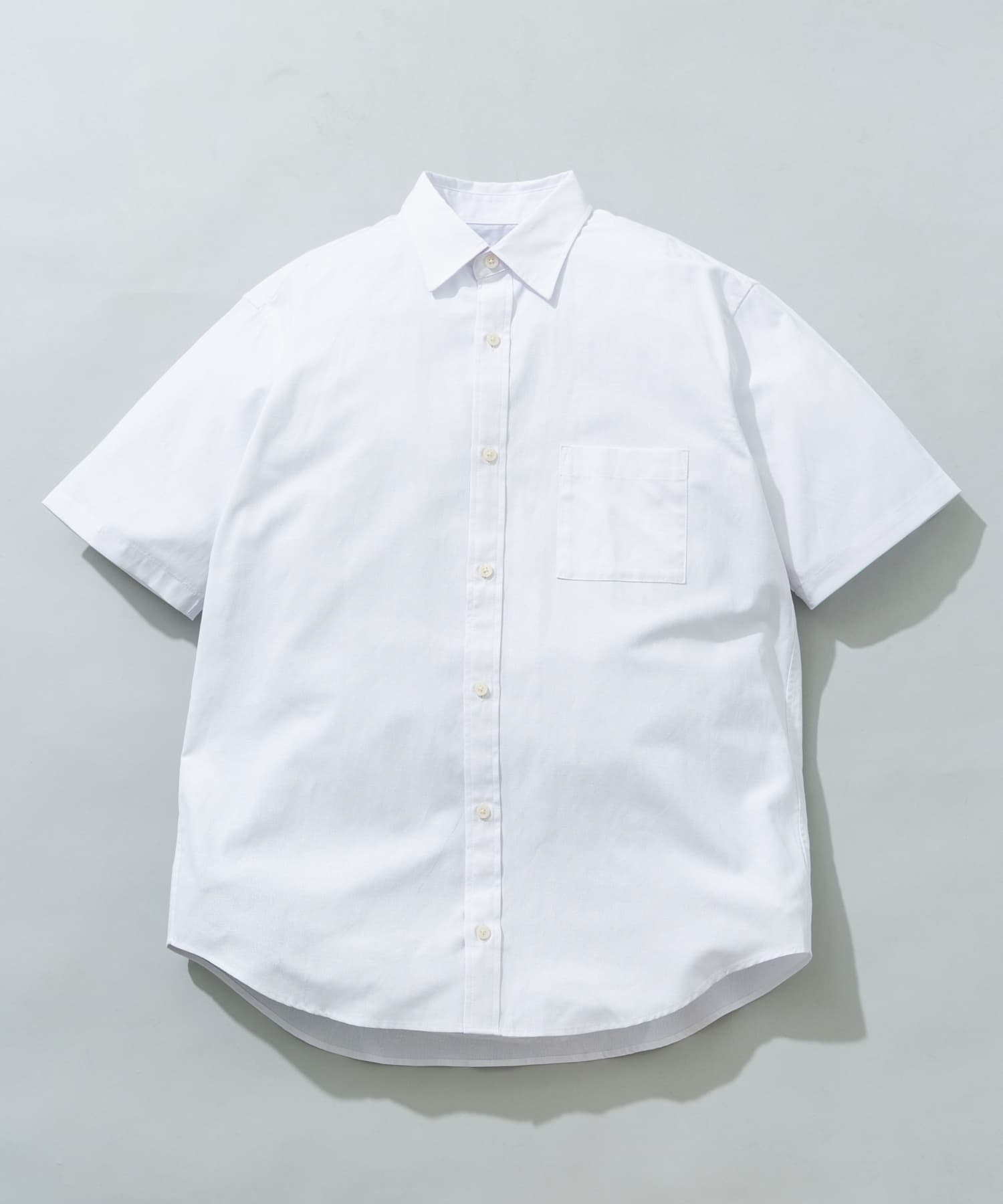 『イージーケア / XLサイズあり』ハイパフォーマンスリネン半袖シャツ WHITE M