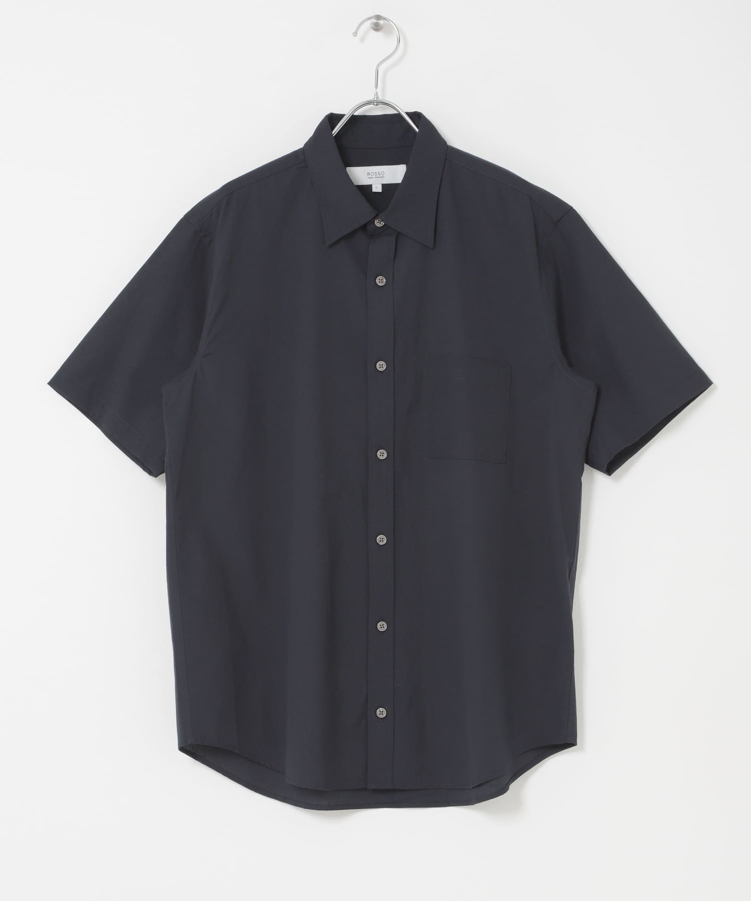『イージーケア / XLサイズあり』ハイパフォーマンスリネン半袖シャツ NAVY S