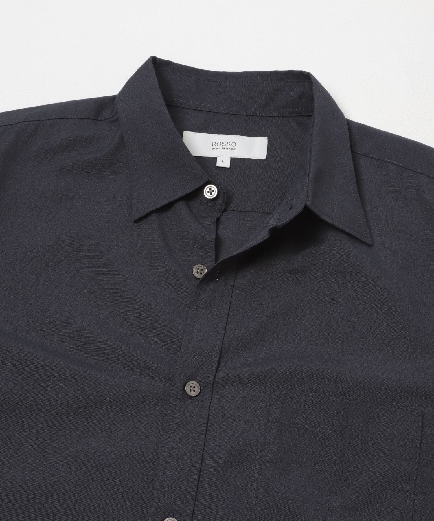 『イージーケア / XLサイズあり』ハイパフォーマンスリネン半袖シャツ NAVY S