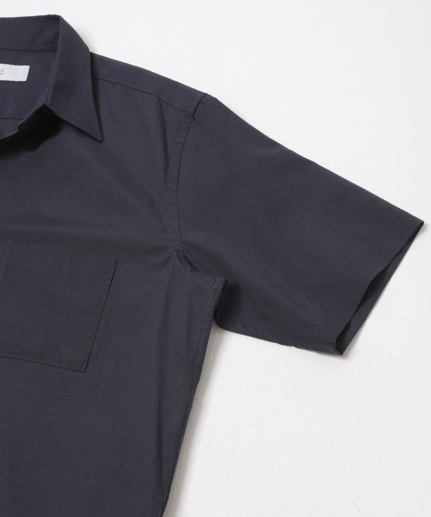 『イージーケア / XLサイズあり』ハイパフォーマンスリネン半袖シャツ NAVY S