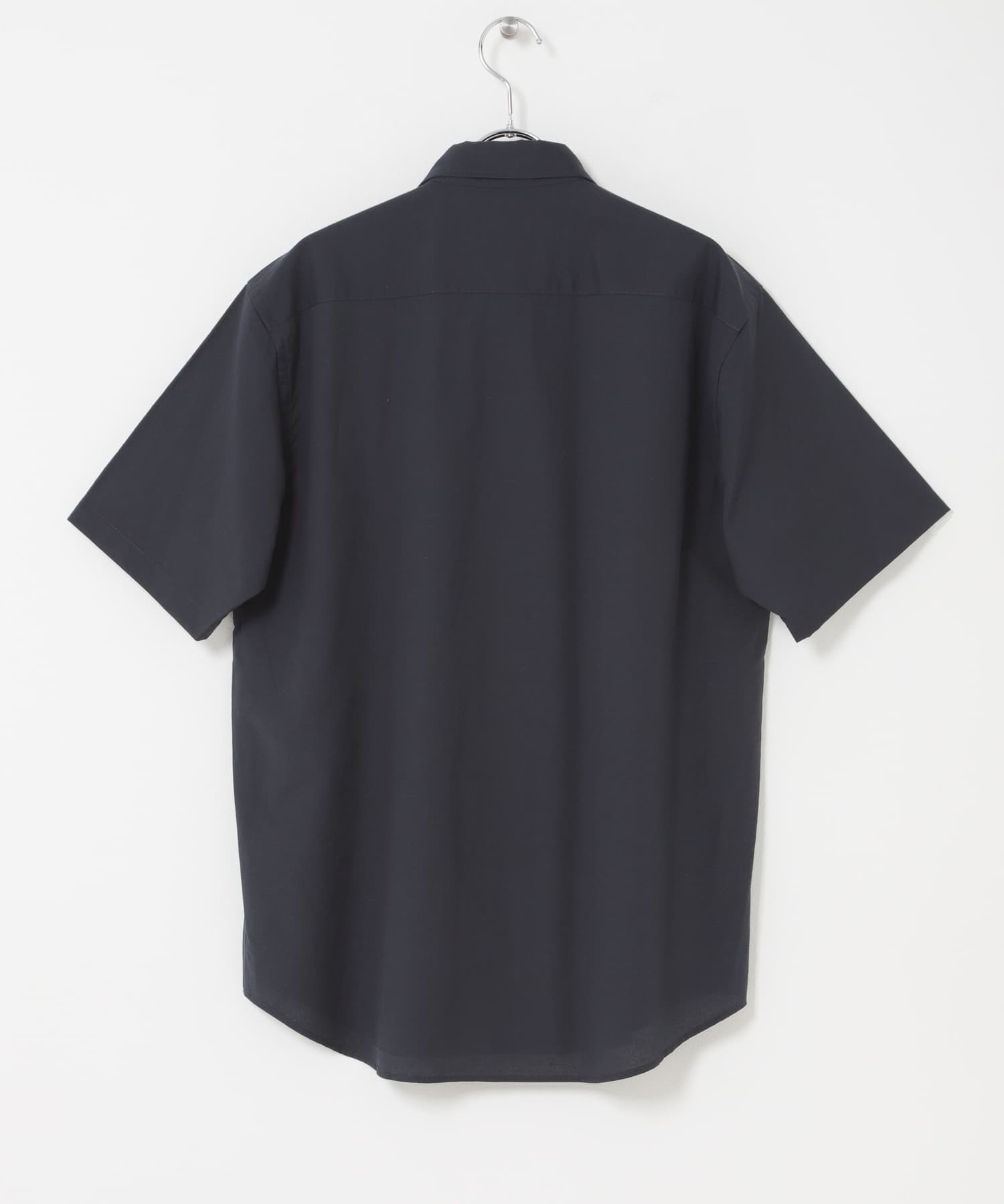 『イージーケア / XLサイズあり』ハイパフォーマンスリネン半袖シャツ NAVY S