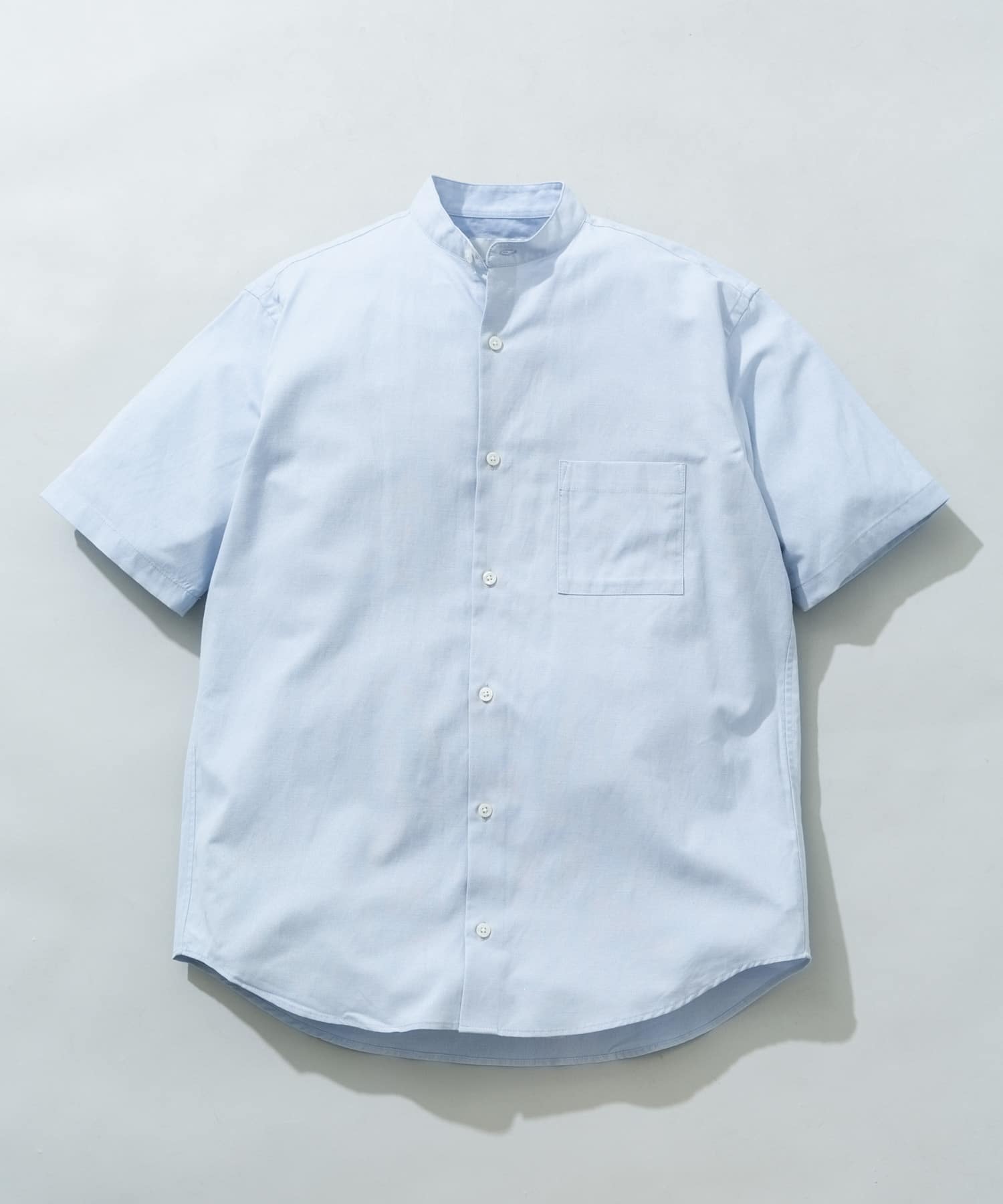 『WEB限定』『イージーケア / XLサイズあり』ハイパフォーマンスリネンバンド半袖シャツ