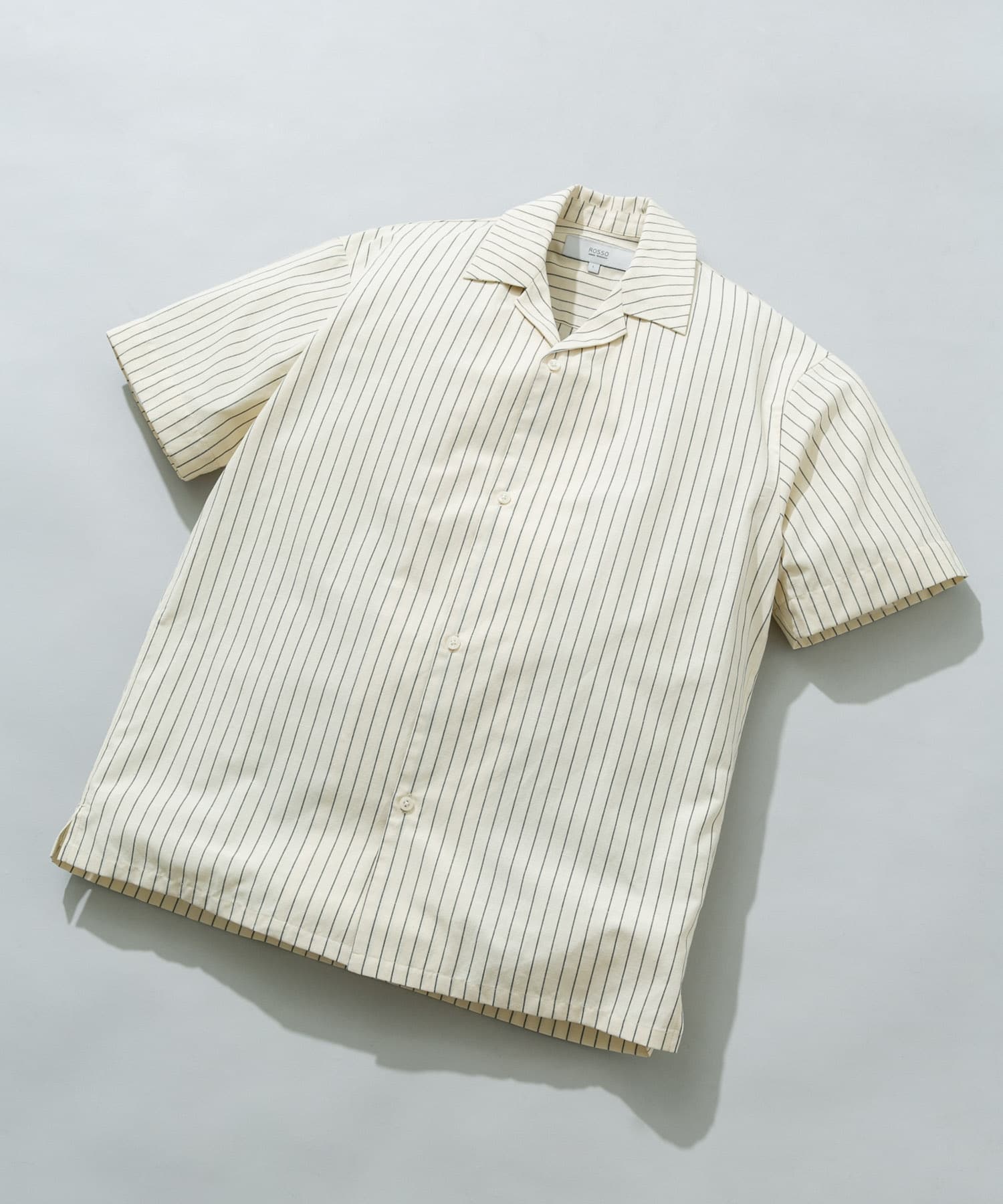 『イージーケア / XLサイズあり』アーバンリラックスリネンオープンカラーシャツ