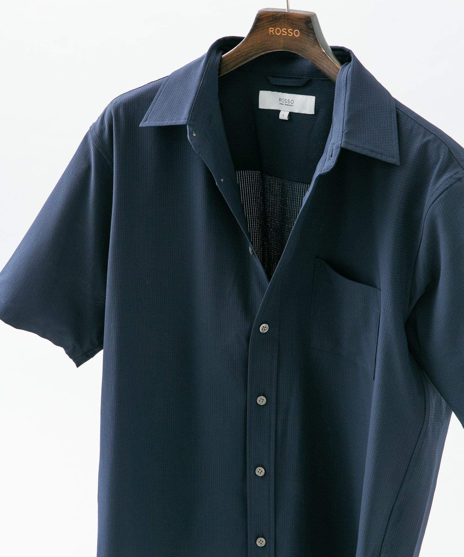 『WEB限定』『XLサイズあり』『吸水速乾』Air Stretch レギュラーカラーシャツ NAVY S