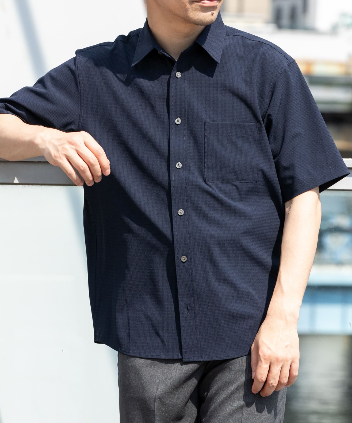 『WEB限定』『XLサイズあり』『吸水速乾』Air Stretch レギュラーカラーシャツ