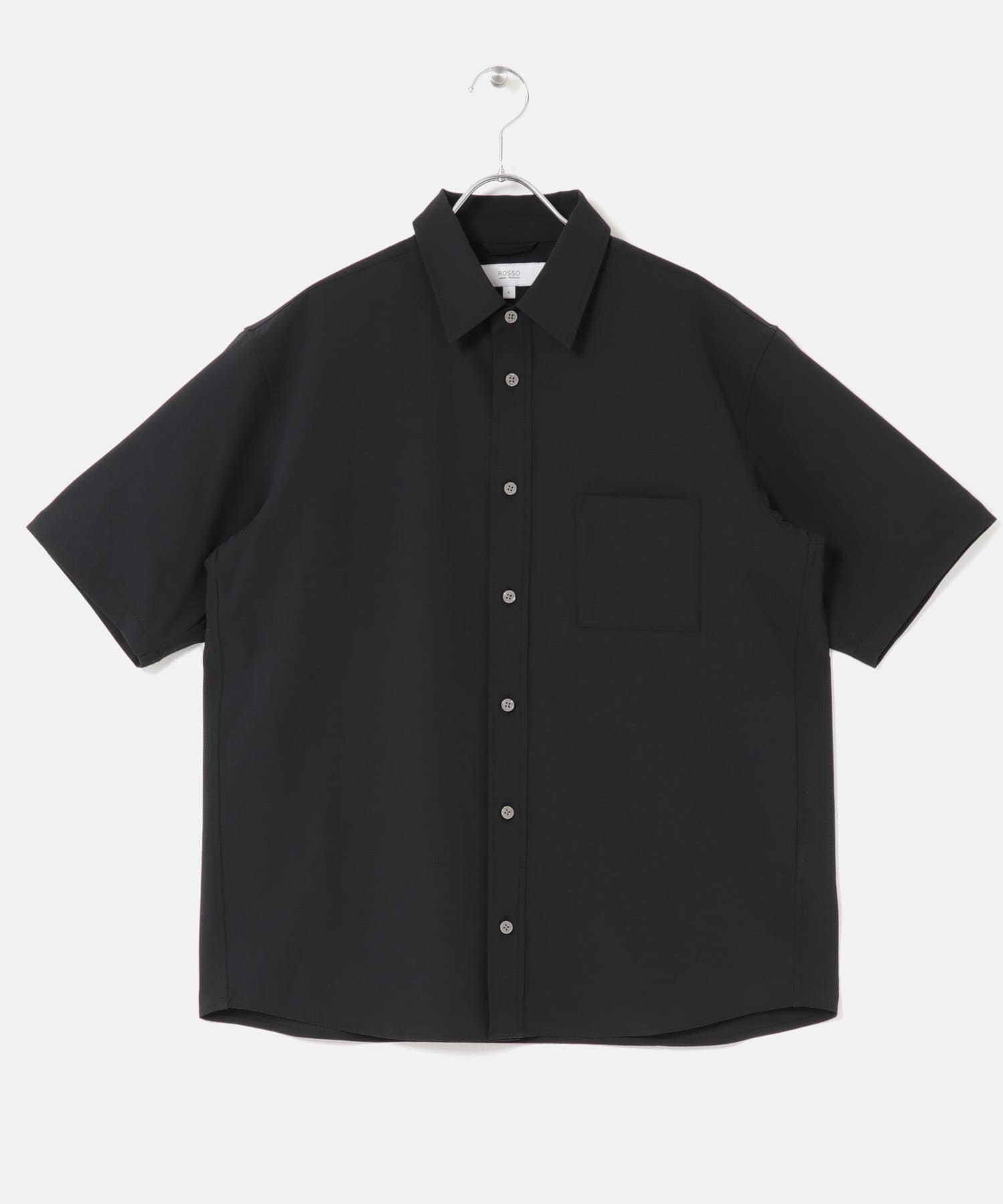 『WEB限定』『XLサイズあり』『吸水速乾』Air Stretch レギュラーカラーシャツ BLACK S