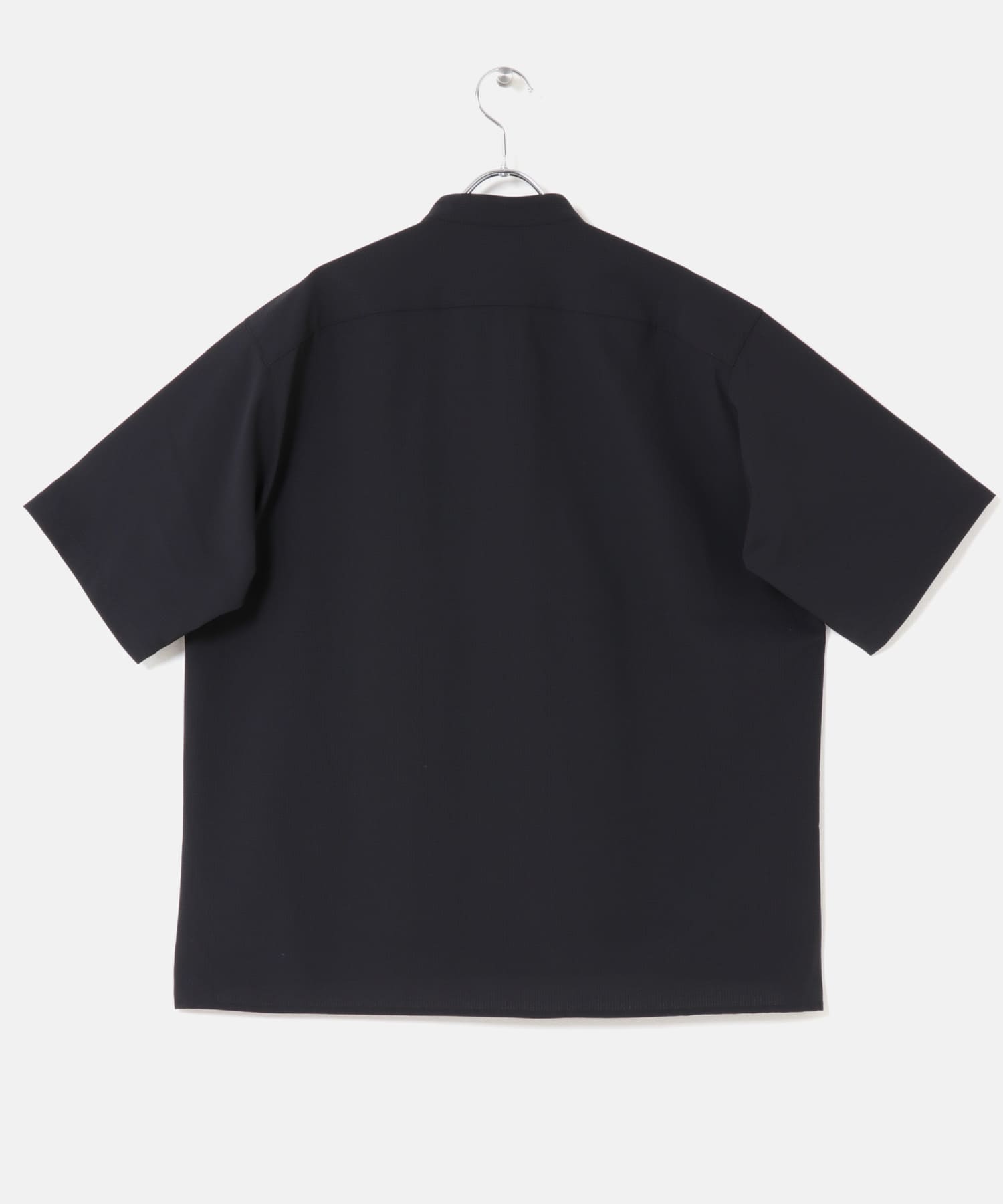 『WEB限定』『XLサイズあり』『吸水速乾』Air Stretch バンドカラーシャツ BLACK S