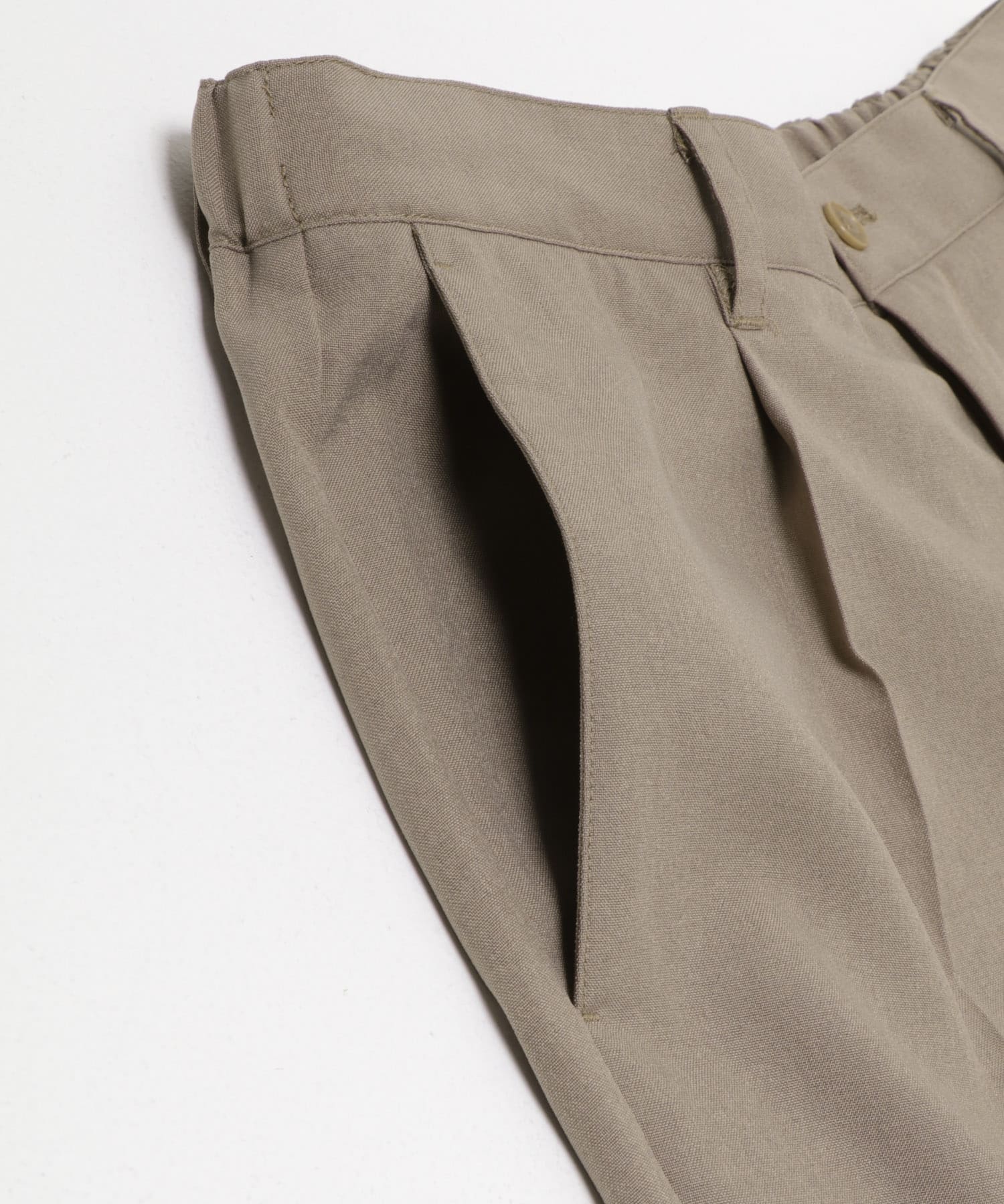 『セットアップ対応』『防シワ』サマーウール調ストレートスラックス BEIGE M