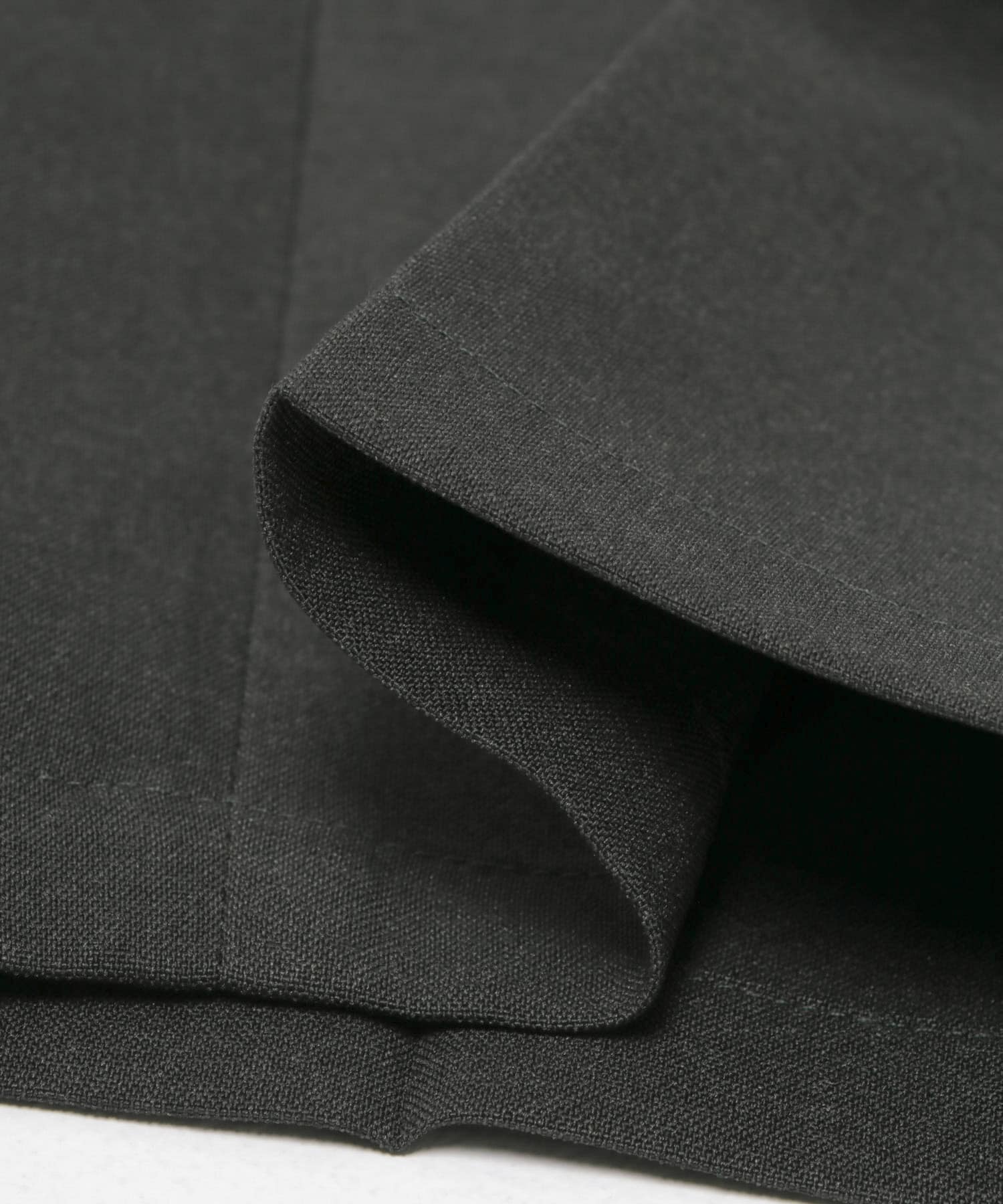 『セットアップ対応』『防シワ』サマーウール調ストレートスラックス BLACK M