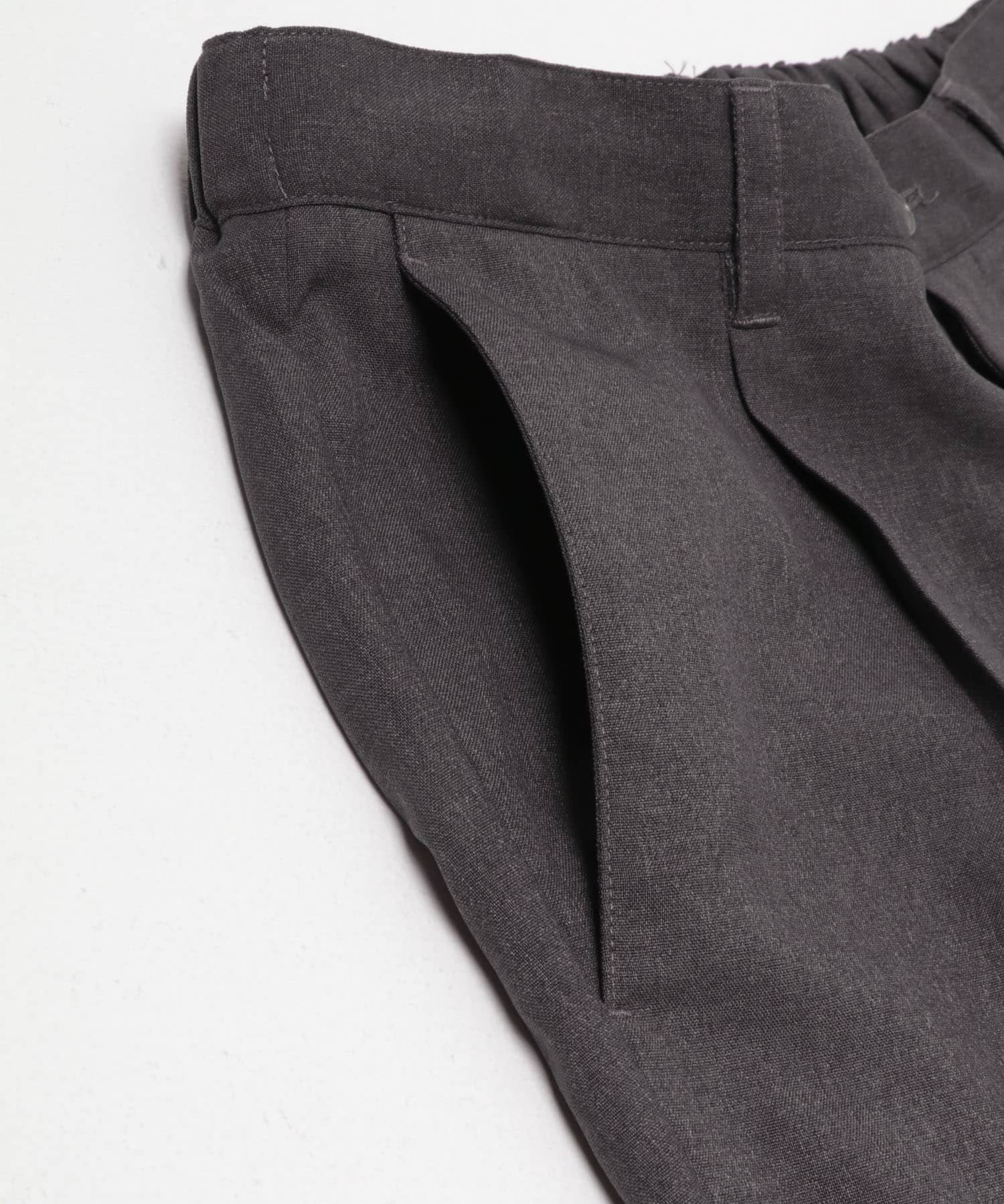 『セットアップ対応』『防シワ』サマーウール調ストレートスラックス GRAY M