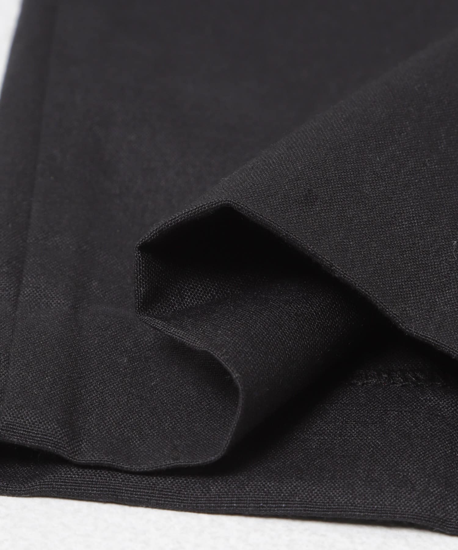 『イージーケア』『XLサイズあり』ハイパフォーマンスリネンテーパードパンツ BLACK S