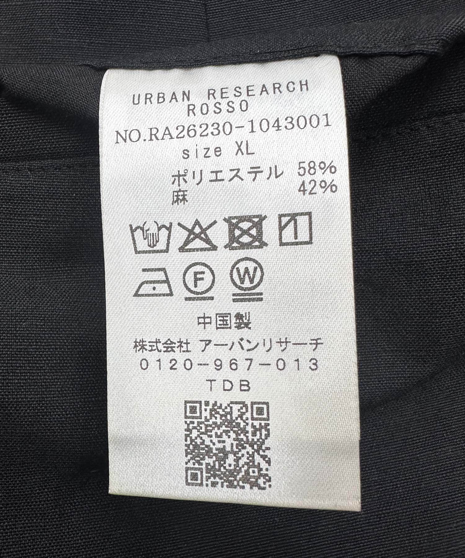 『イージーケア』『XLサイズあり』ハイパフォーマンスリネンテーパードパンツ BLACK S