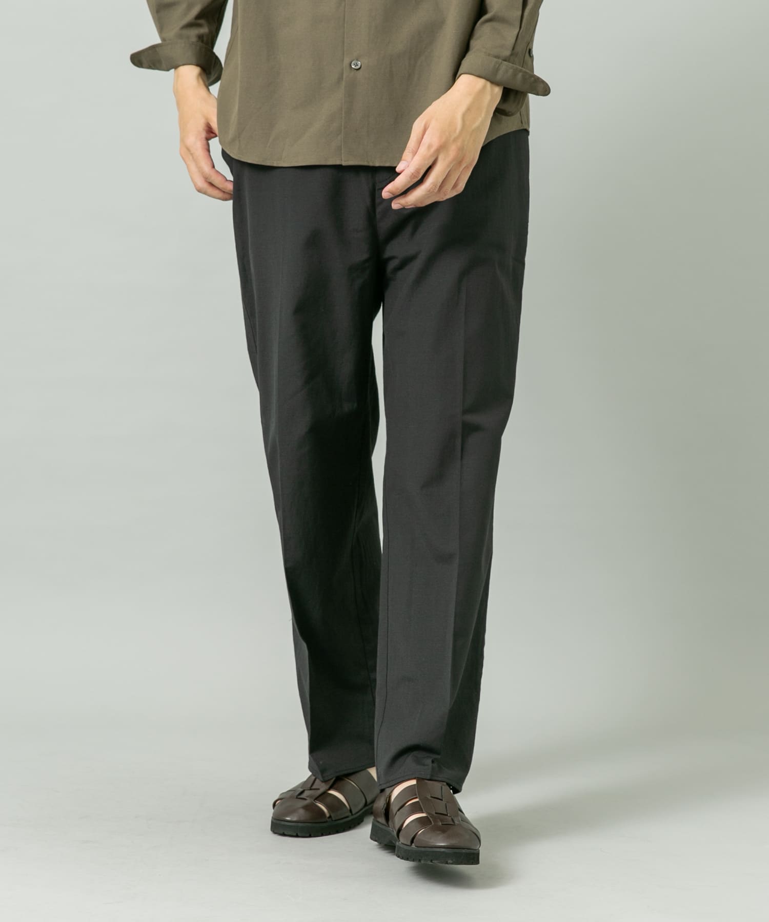 『イージーケア』『XLサイズあり』アーバンリラックスリネンストレートパンツ