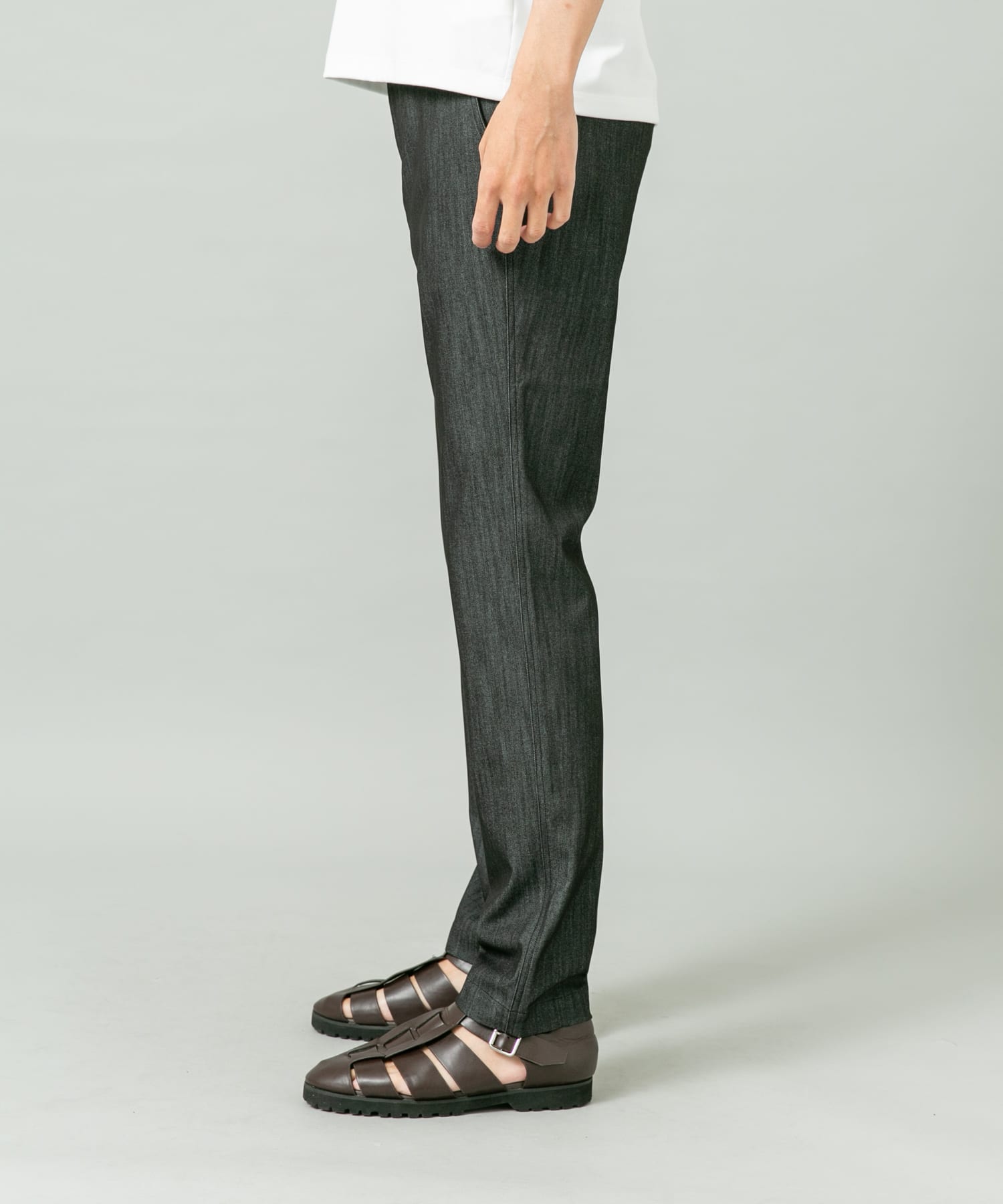 『WEB限定』『接触冷感 / XLサイズあり』クールタッチスリムストレッチパンツ DENIM BLK S