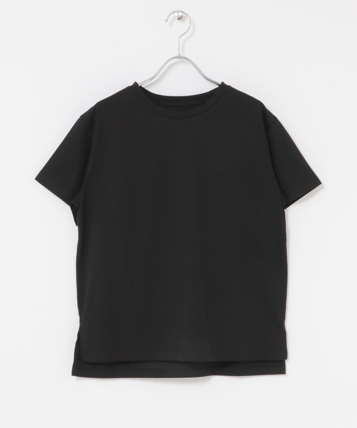 UVカットアイスコットンカットソー BLACK Free