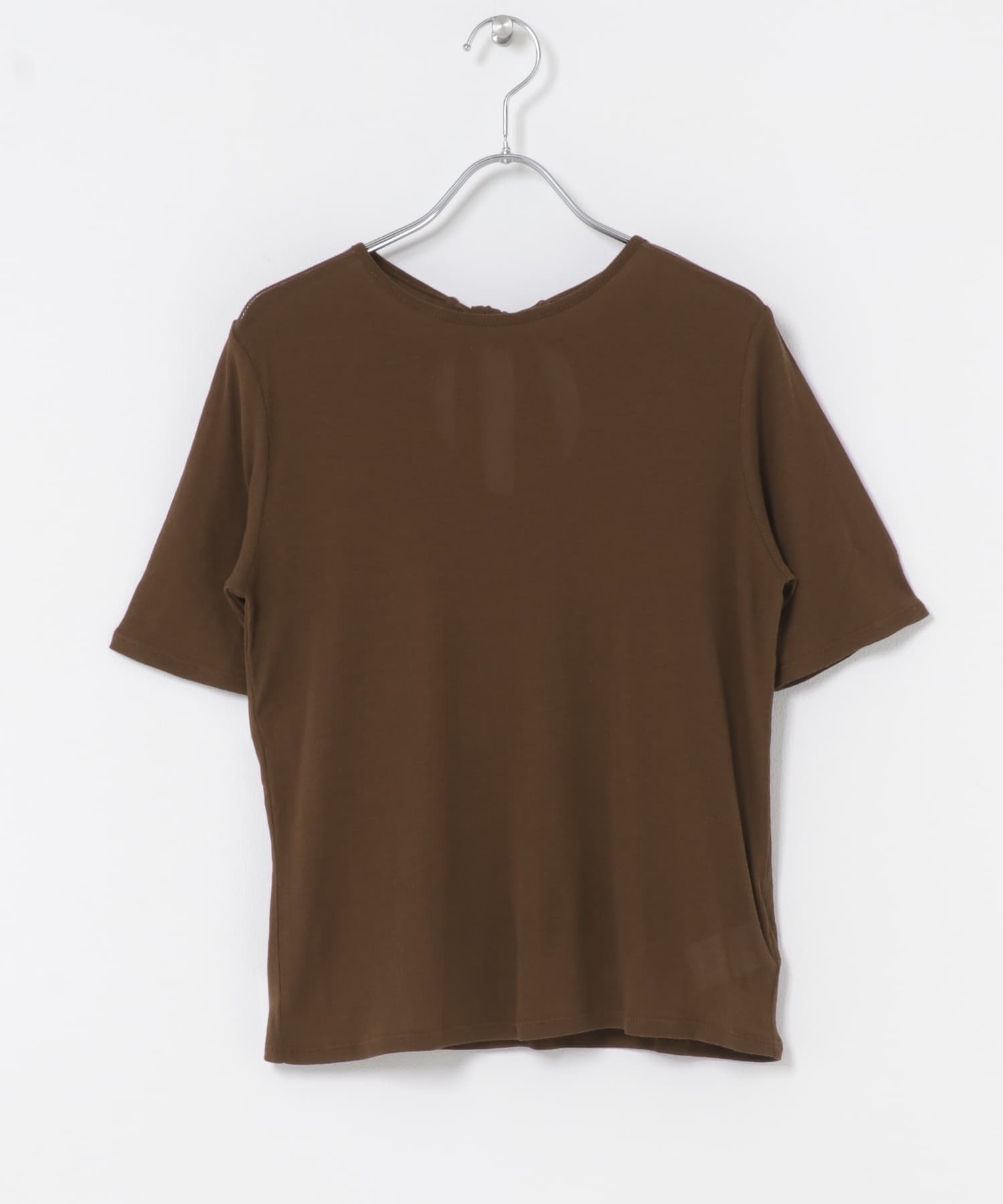 バックリボンカットソー BROWN Free