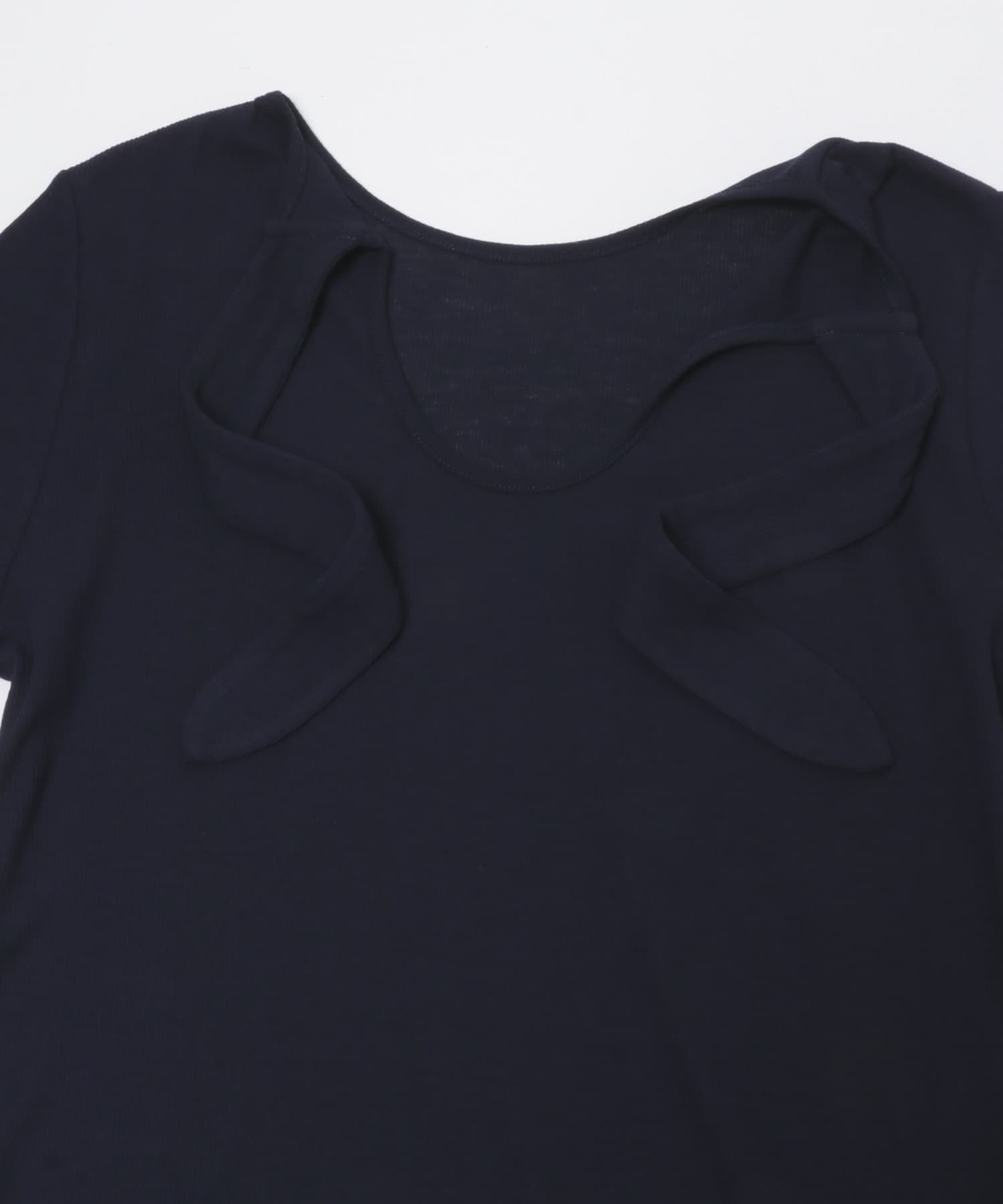 バックリボンカットソー NAVY Free