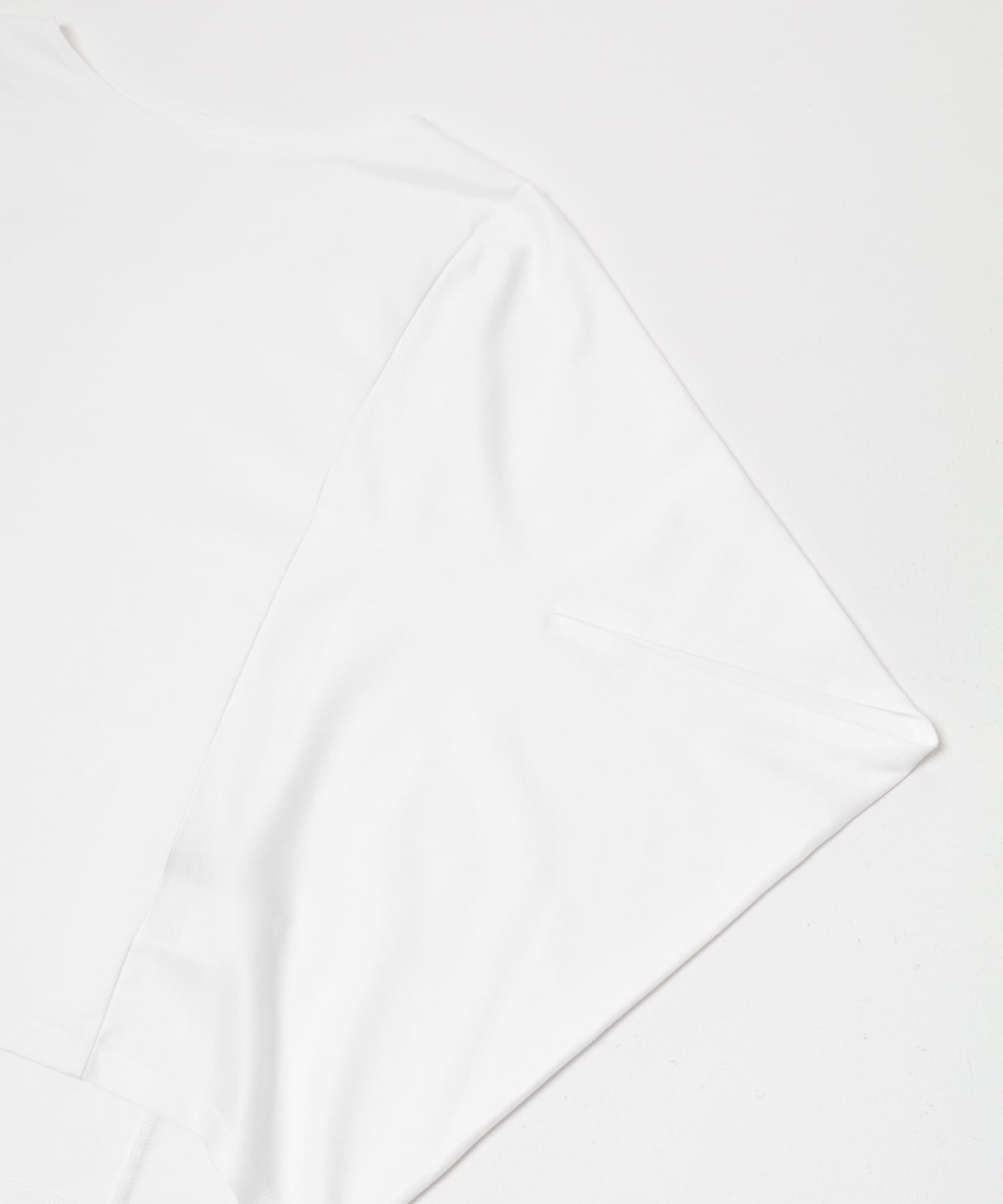 『WEB/一部店舗限定』UVカットクールタッチ5分袖ドルマンプルオーバー OFF WHITE Free