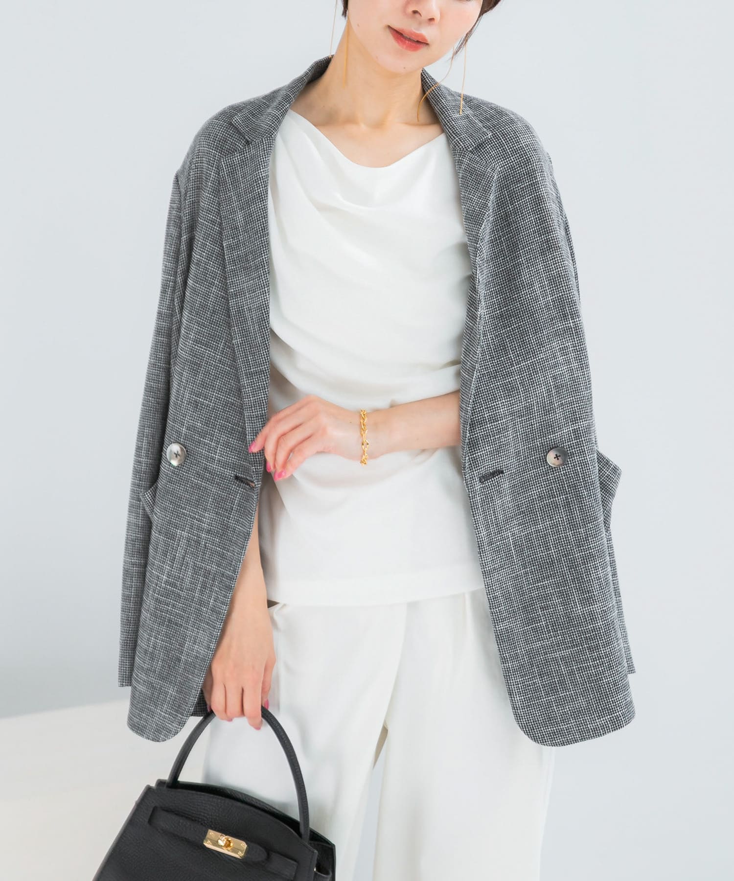 クールタッチ デザインドレープカットソー