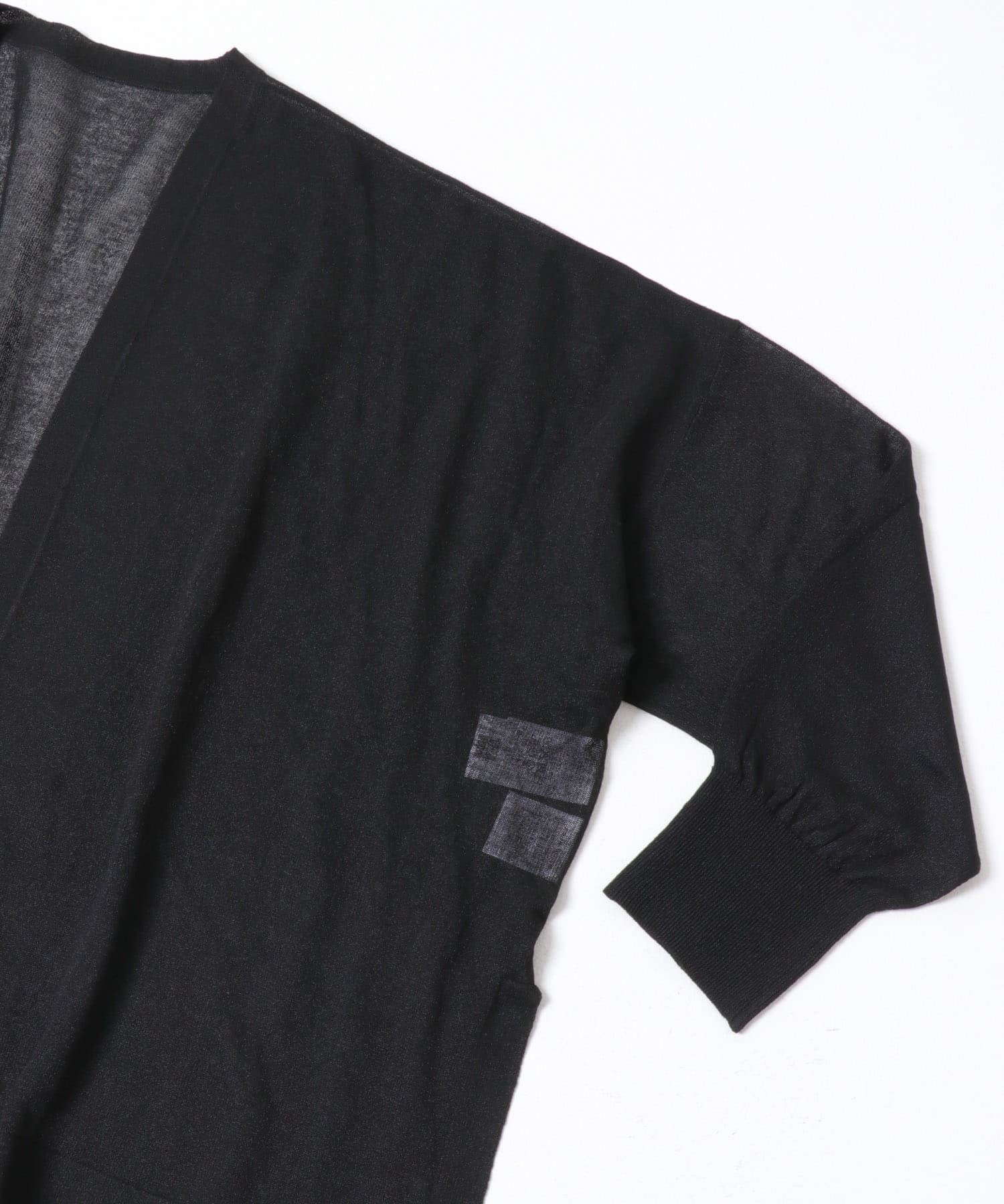 接触冷感シアーカーディガン BLACK Free