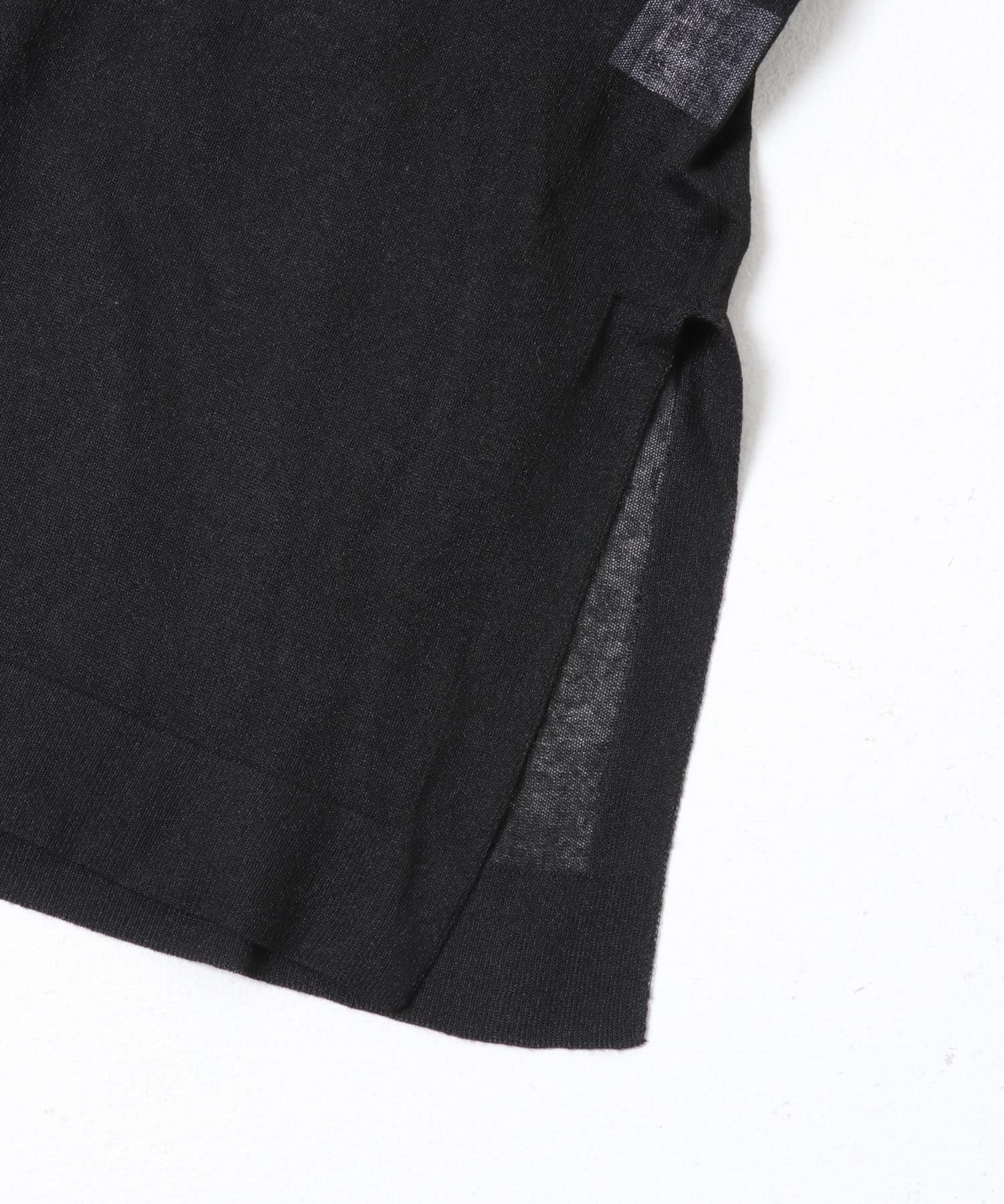 接触冷感シアーカーディガン BLACK Free