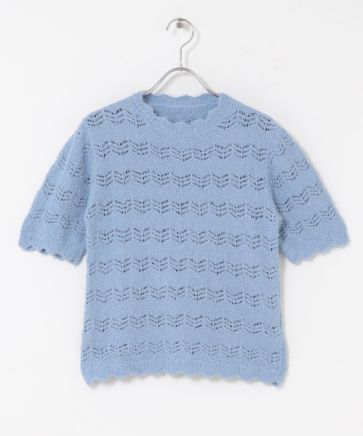 パイルレースコンパクトプルオーバー LIGHT BLUE Free