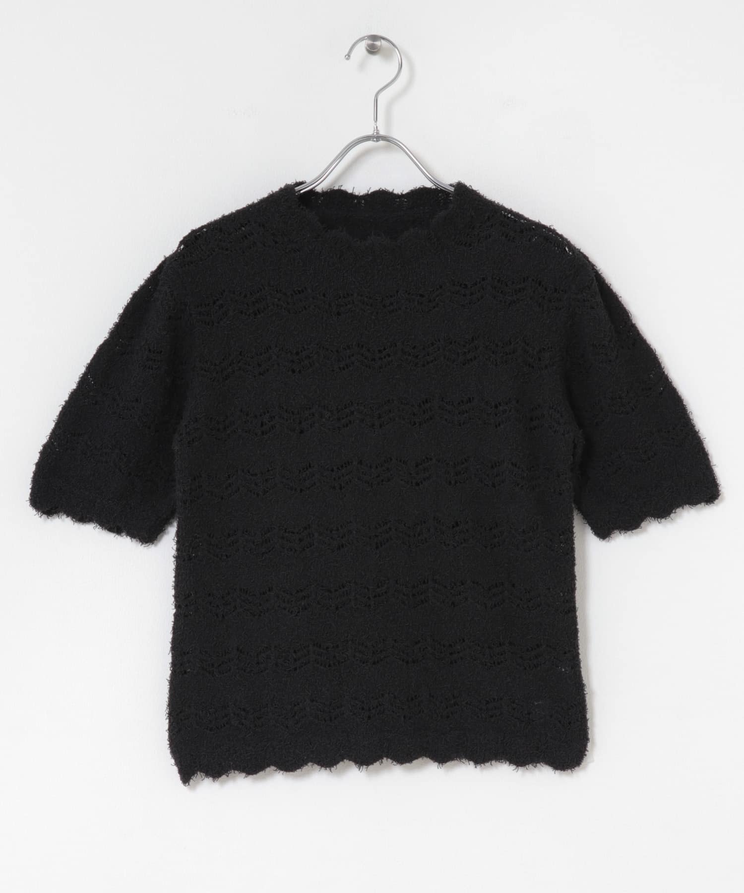パイルレースコンパクトプルオーバー BLACK Free