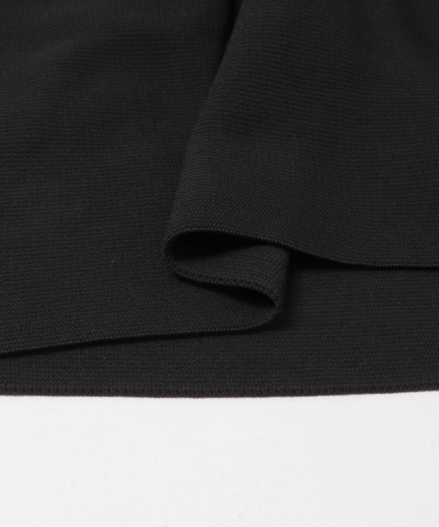 ウォッシャブルペプラムニットトップス BLACK Free