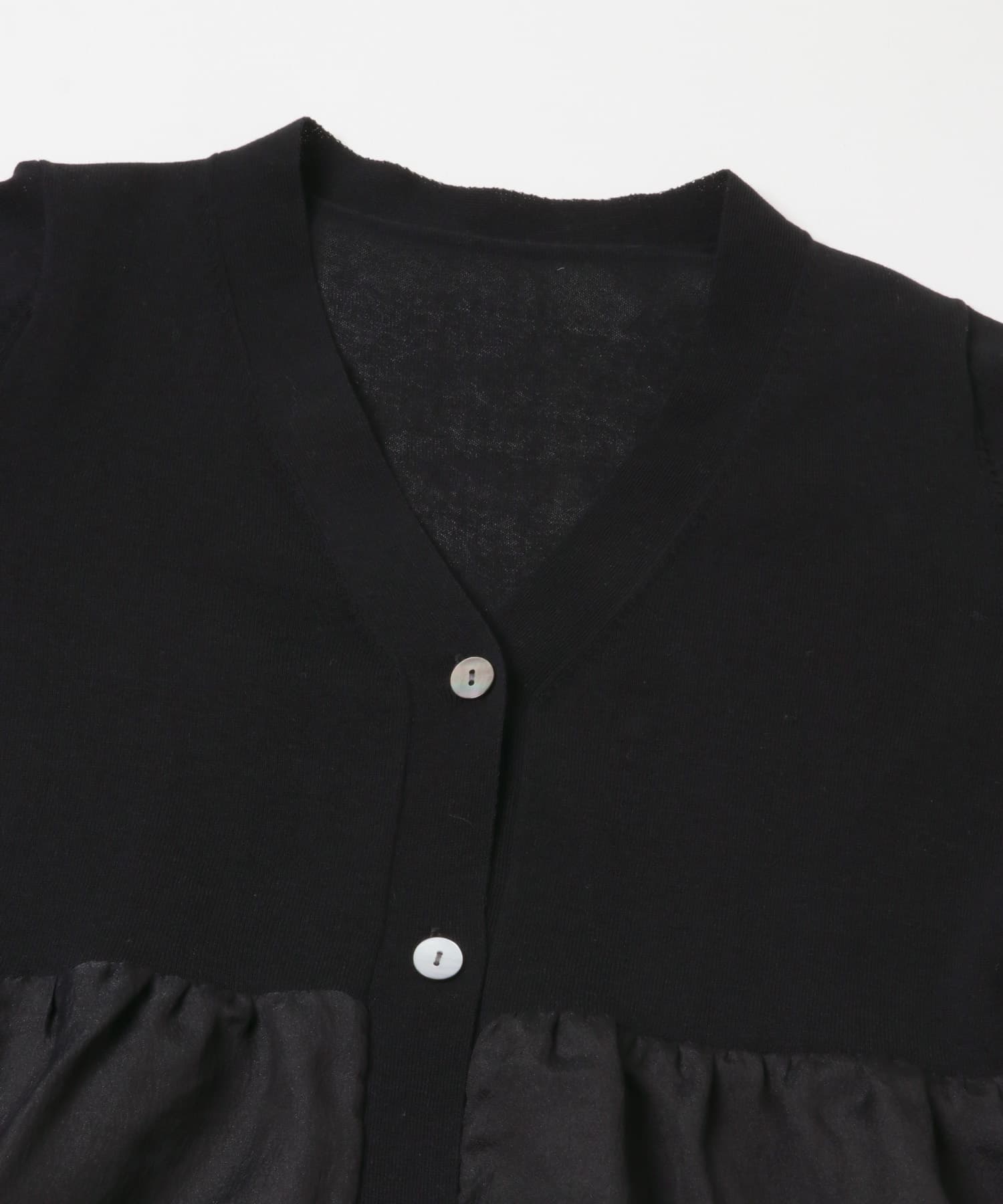 『WEB限定』ドッキングペプラムカーディガン BLACK Free