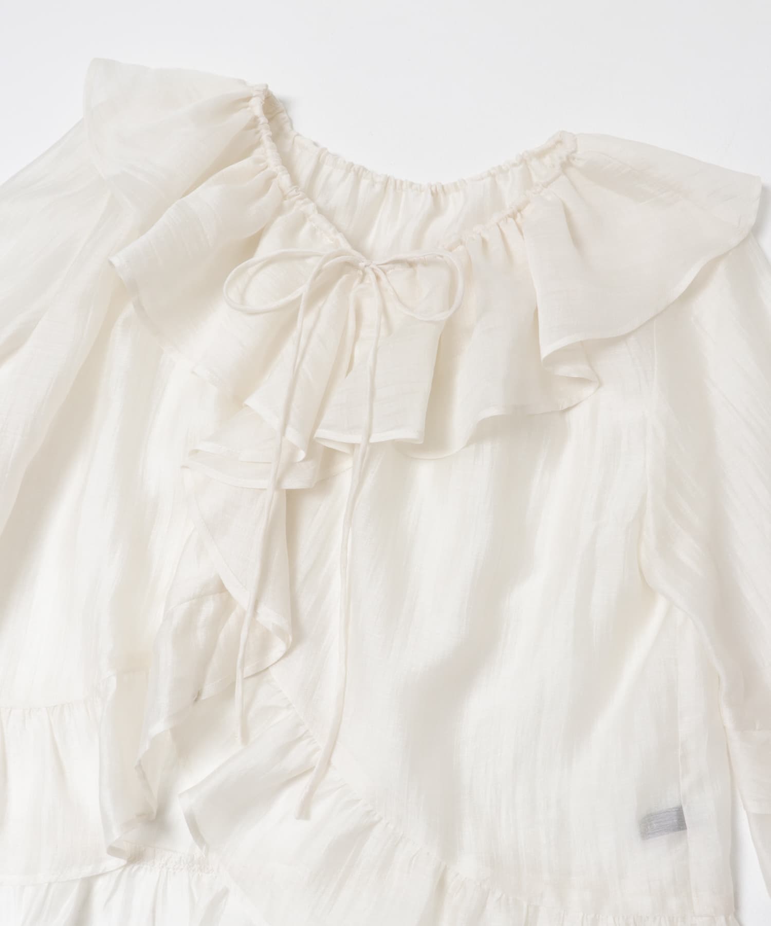 シアーフリルブラウス OFF Free