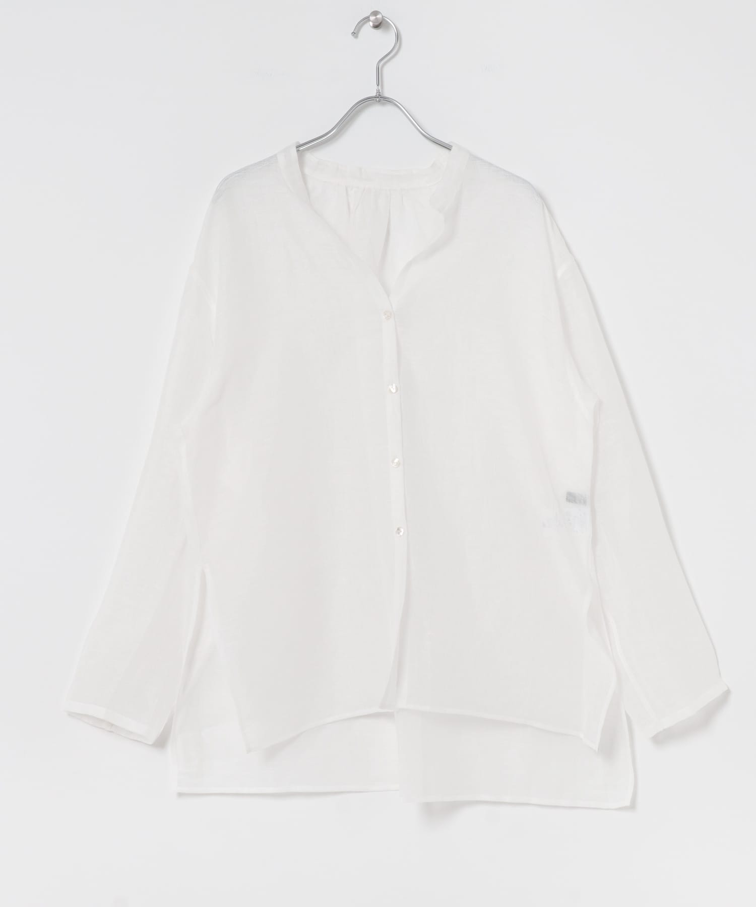 リネンシアーカールマイヤーブラウス WHITE Free