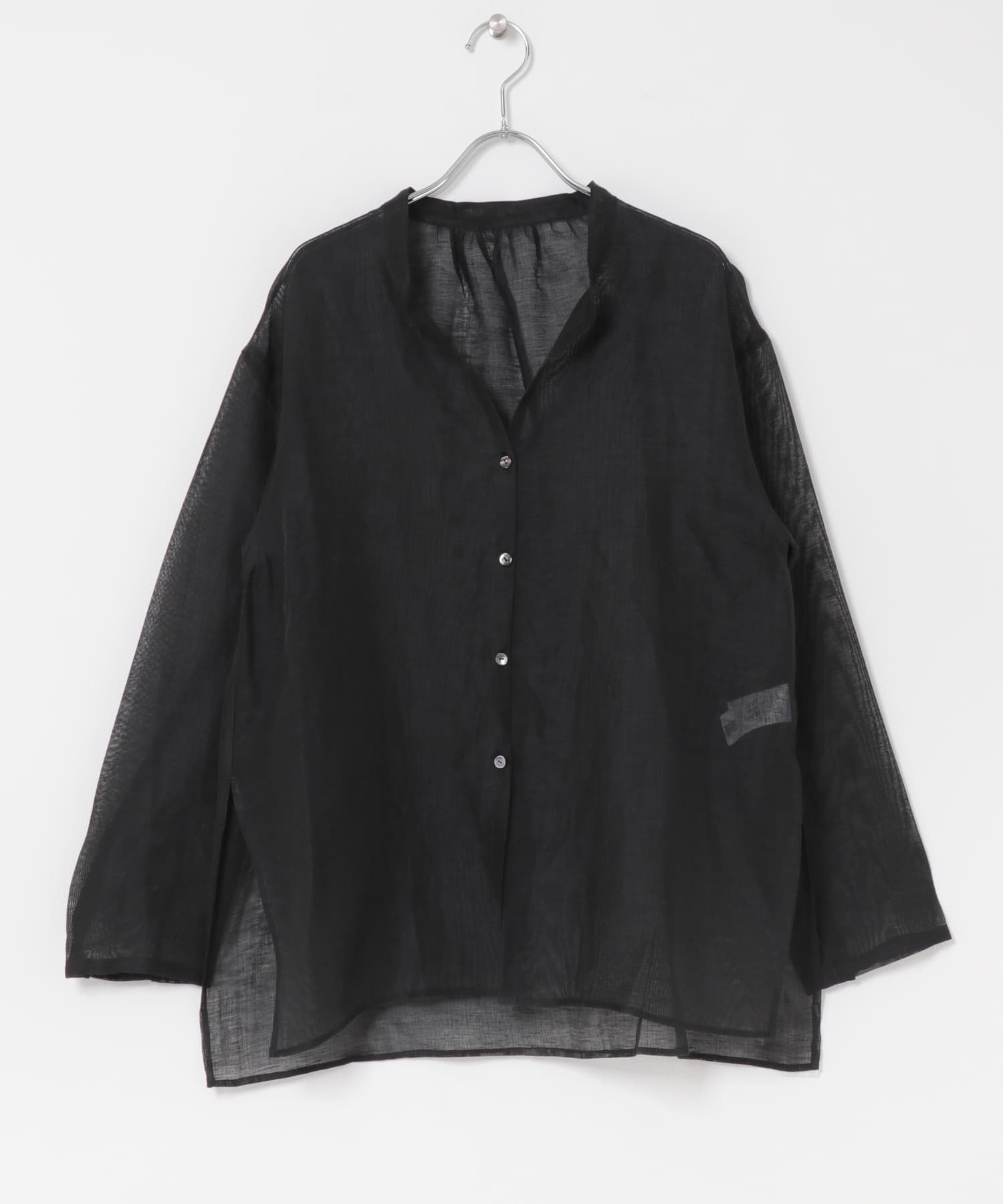 リネンシアーカールマイヤーブラウス BLACK Free