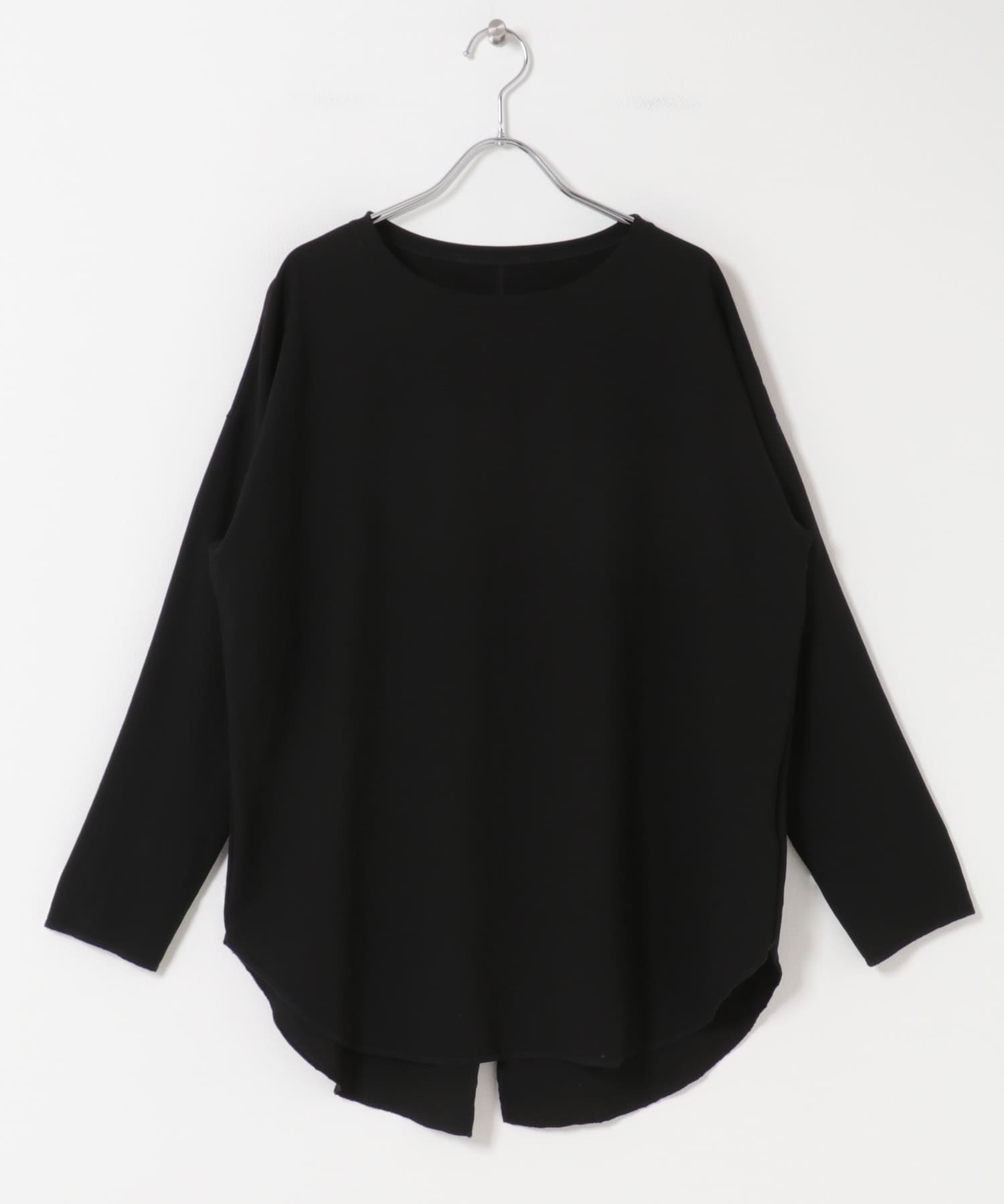 ストレッチジョーゼットプルオーバー BLACK Free