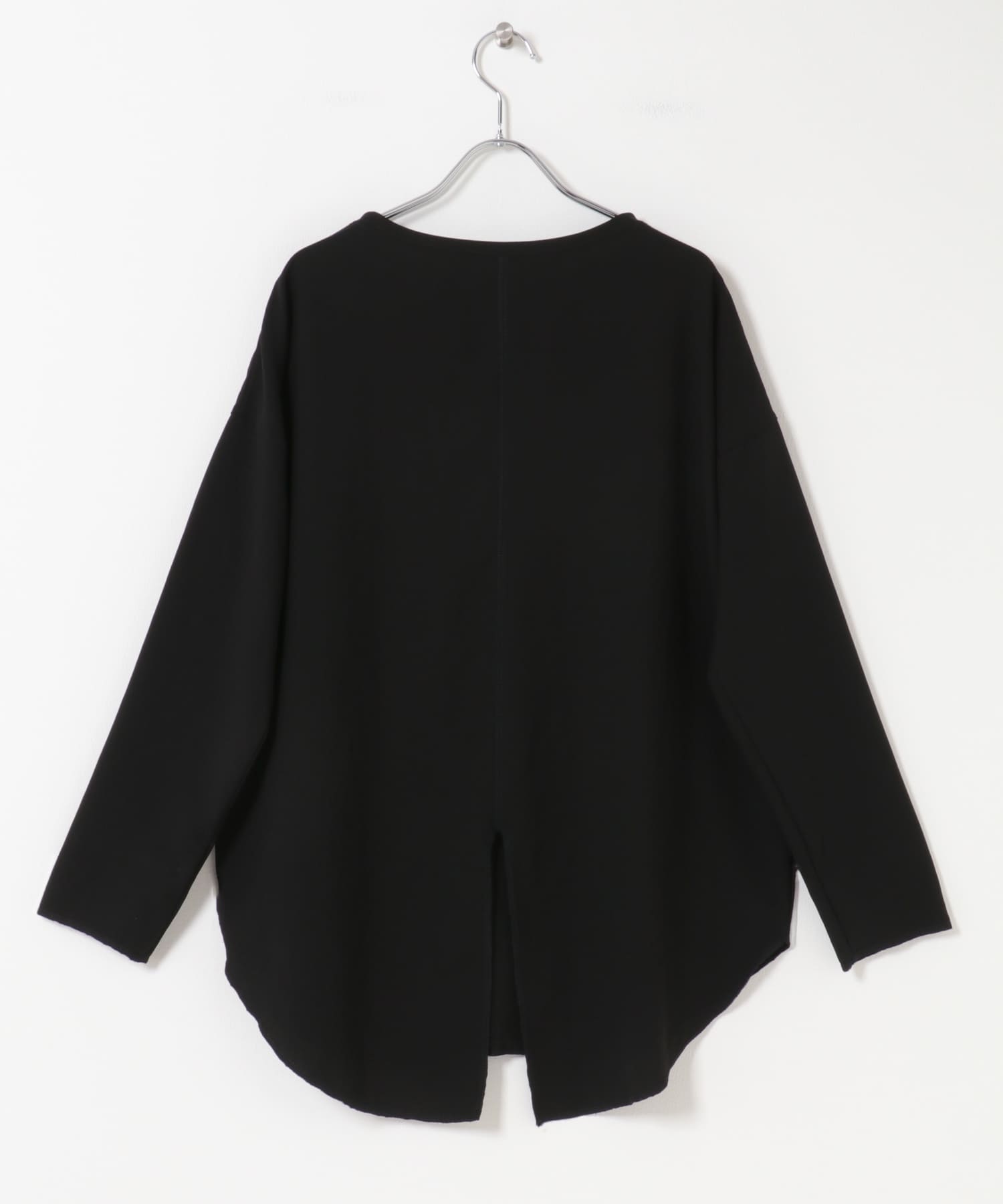 ストレッチジョーゼットプルオーバー BLACK Free